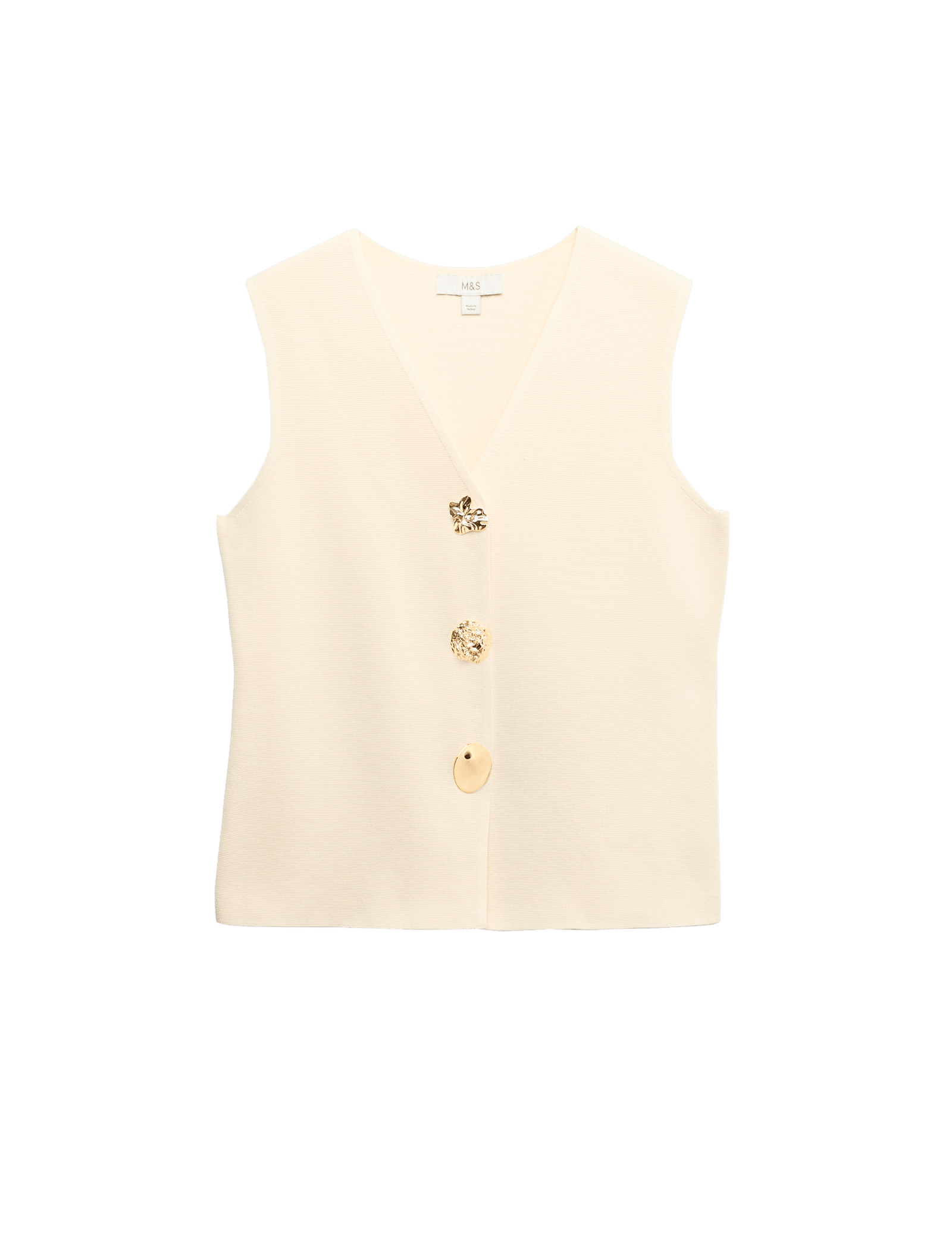 V-Neck Button Front Knitted Waistcoat - image 5