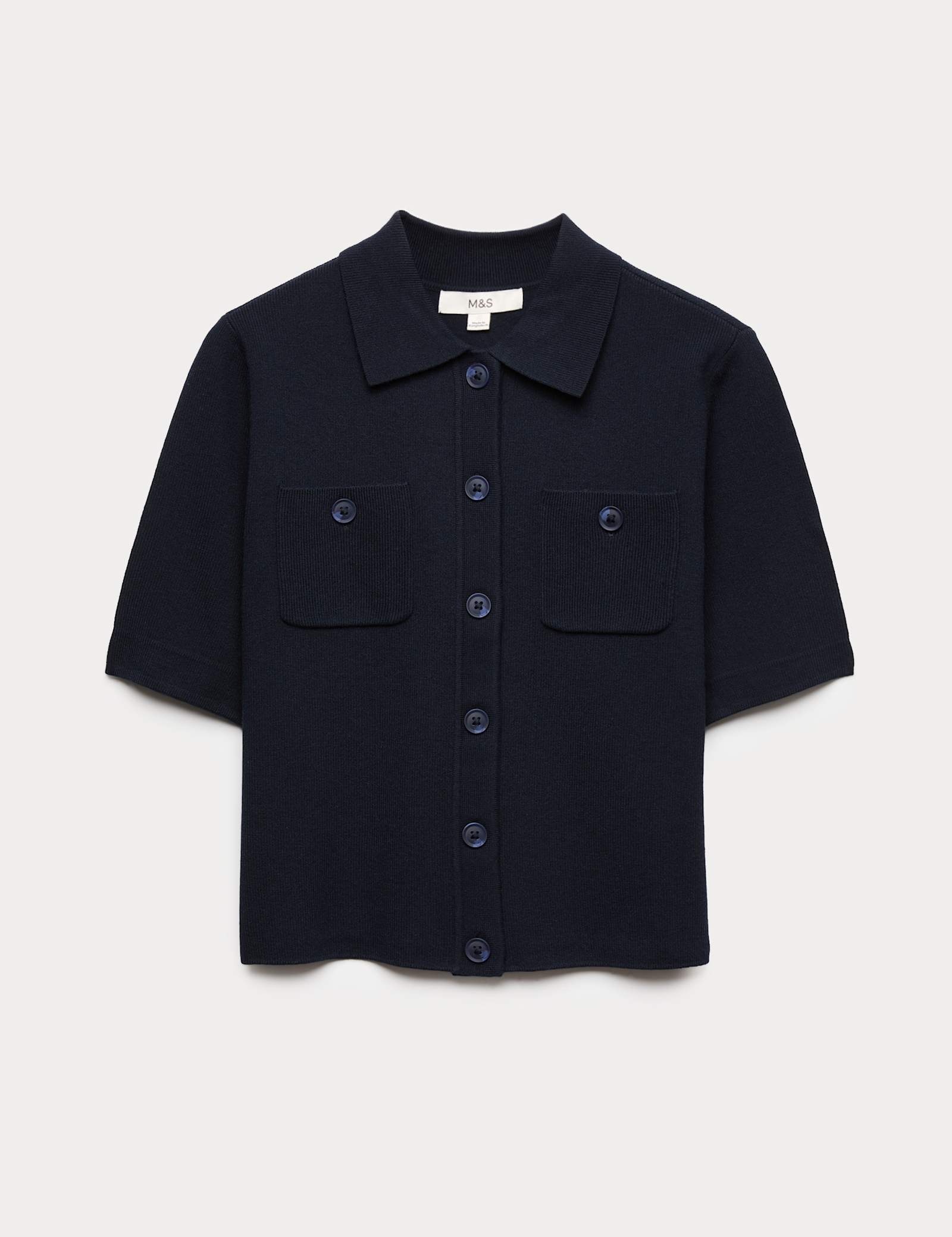 Collared Button Through Cropped Cardigan - image 1