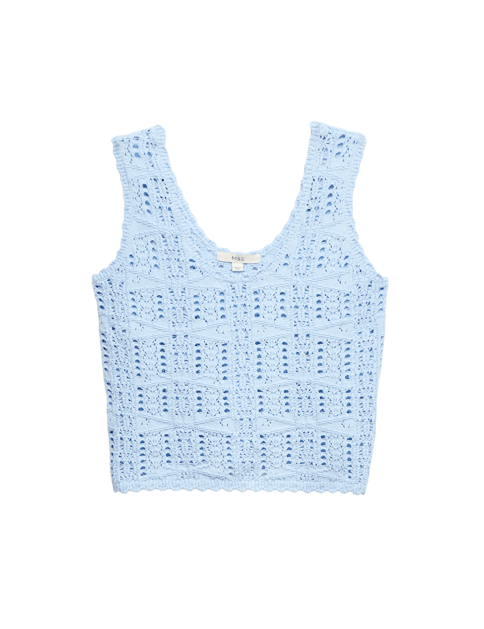 Pure Cotton Pointelle Knitted Vest - image 5