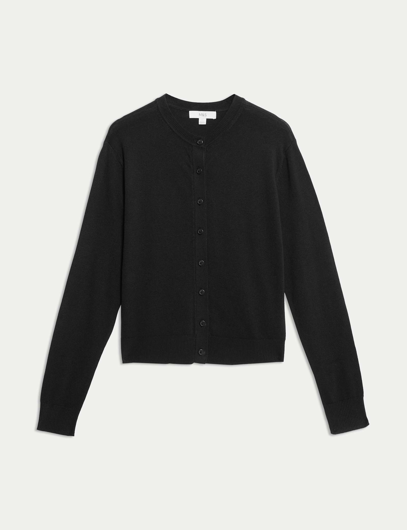 Crew Neck Button Front Cardigan - image 1