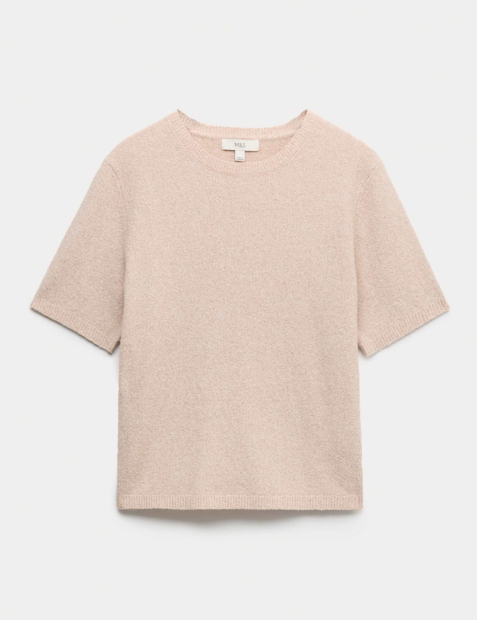 Cotton Rich Boucle Slim Fit Knitted Top - image 1
