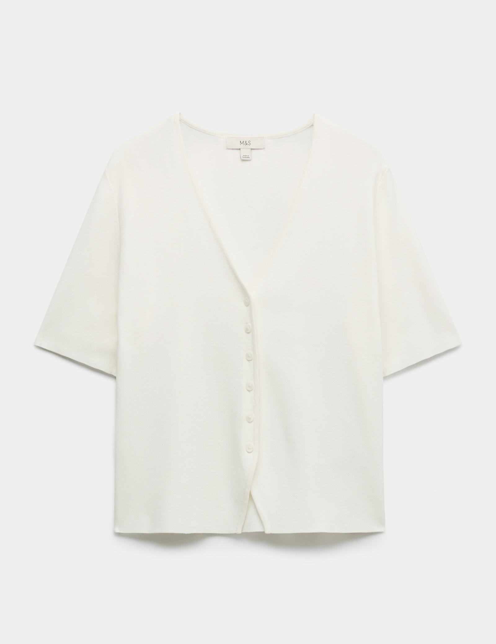 V-Neck Button Through Slim Fit Cardigan - image 1