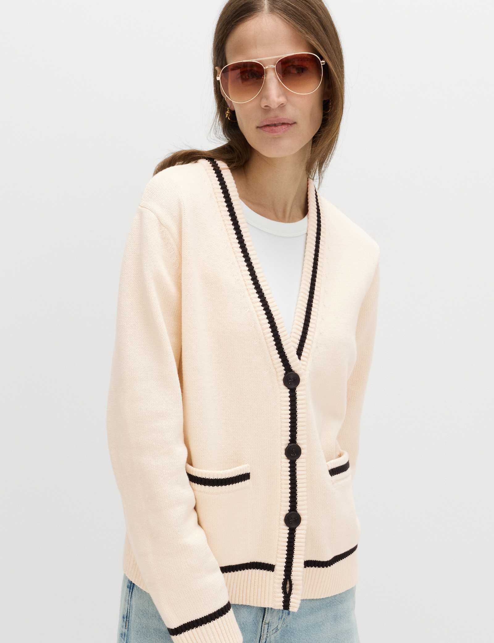 Cotton Rich Pocket Detail Cardigan - image 2