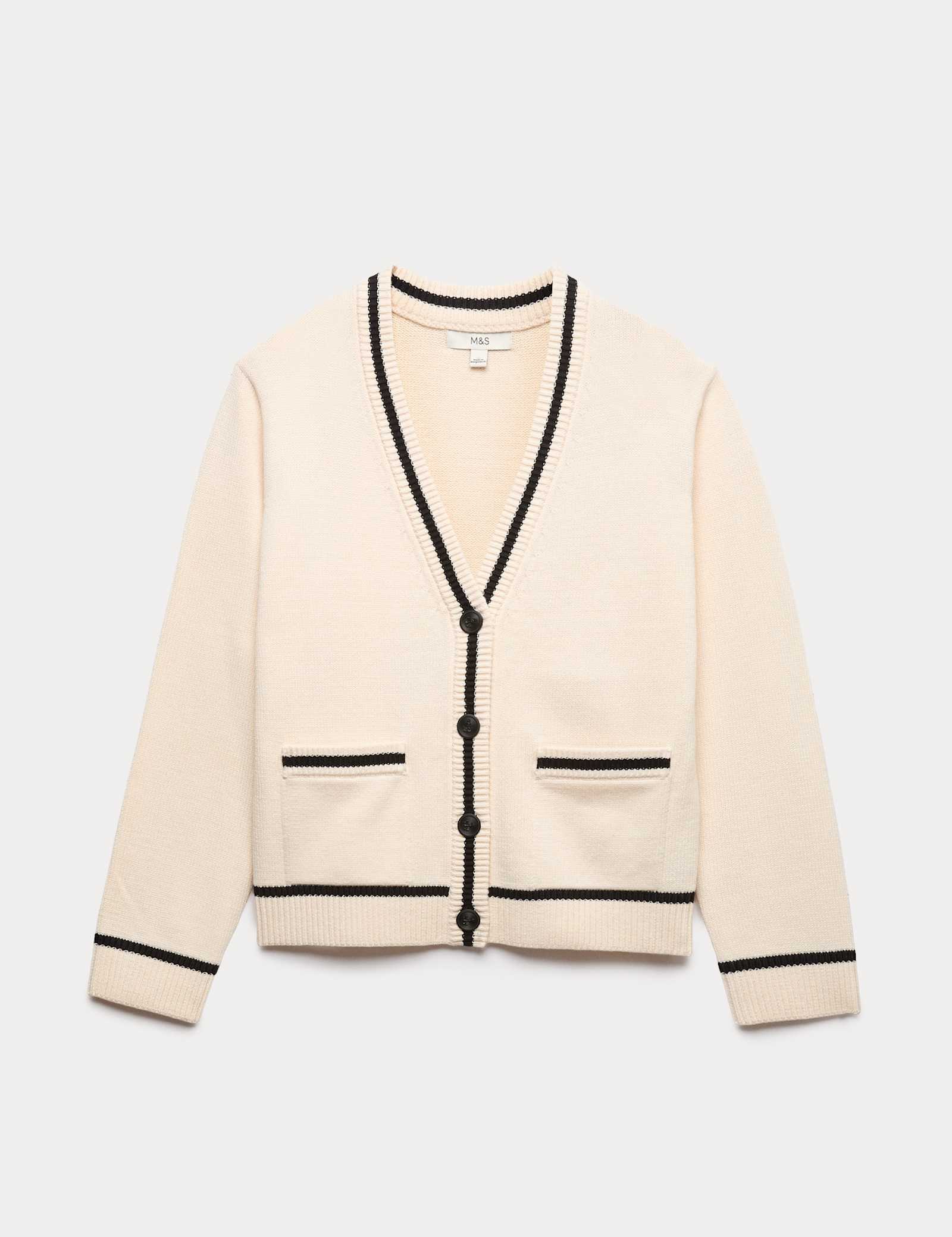 Cotton Rich Pocket Detail Cardigan - image 1