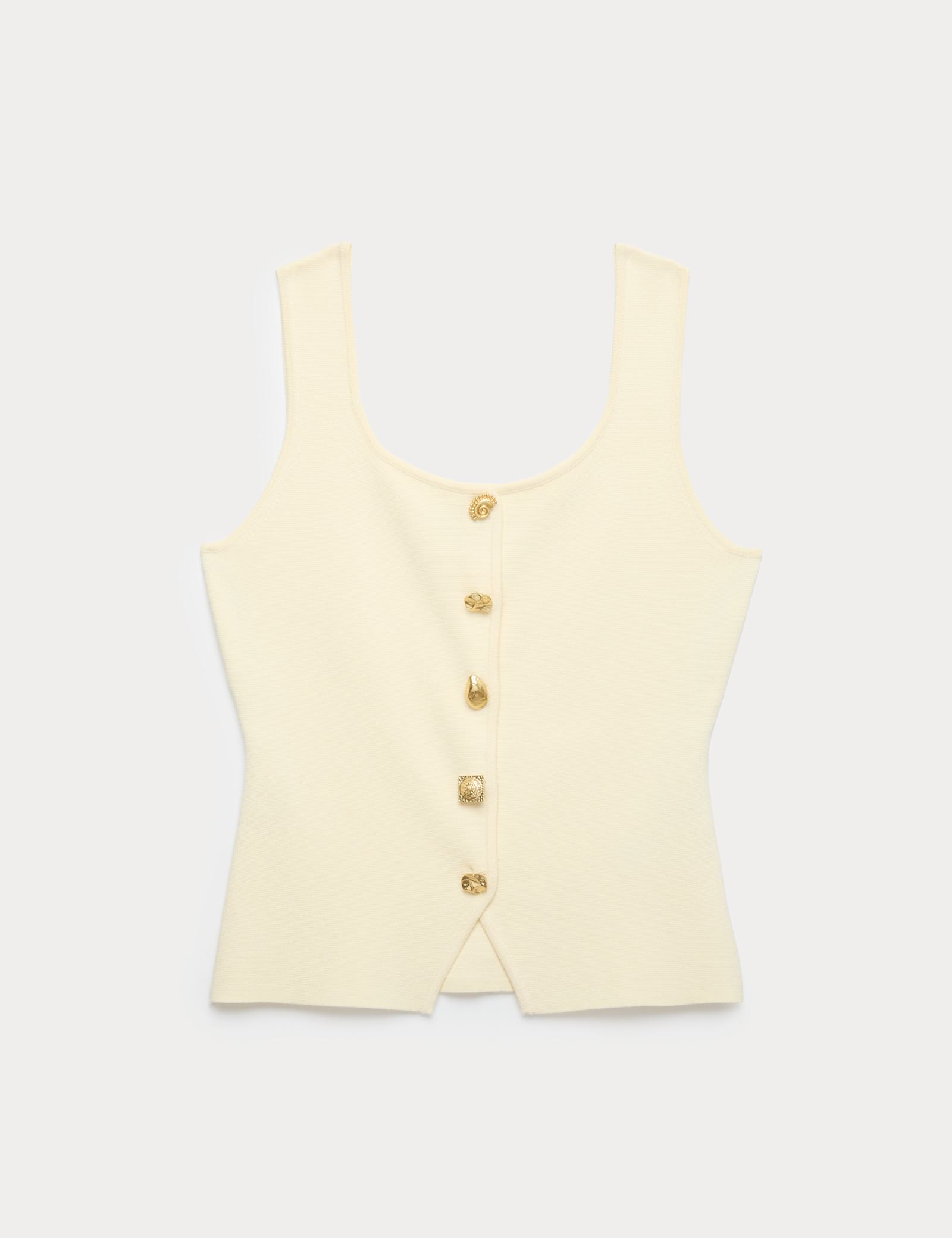 Button Front Slim Fit Knitted Waistcoat - image 2