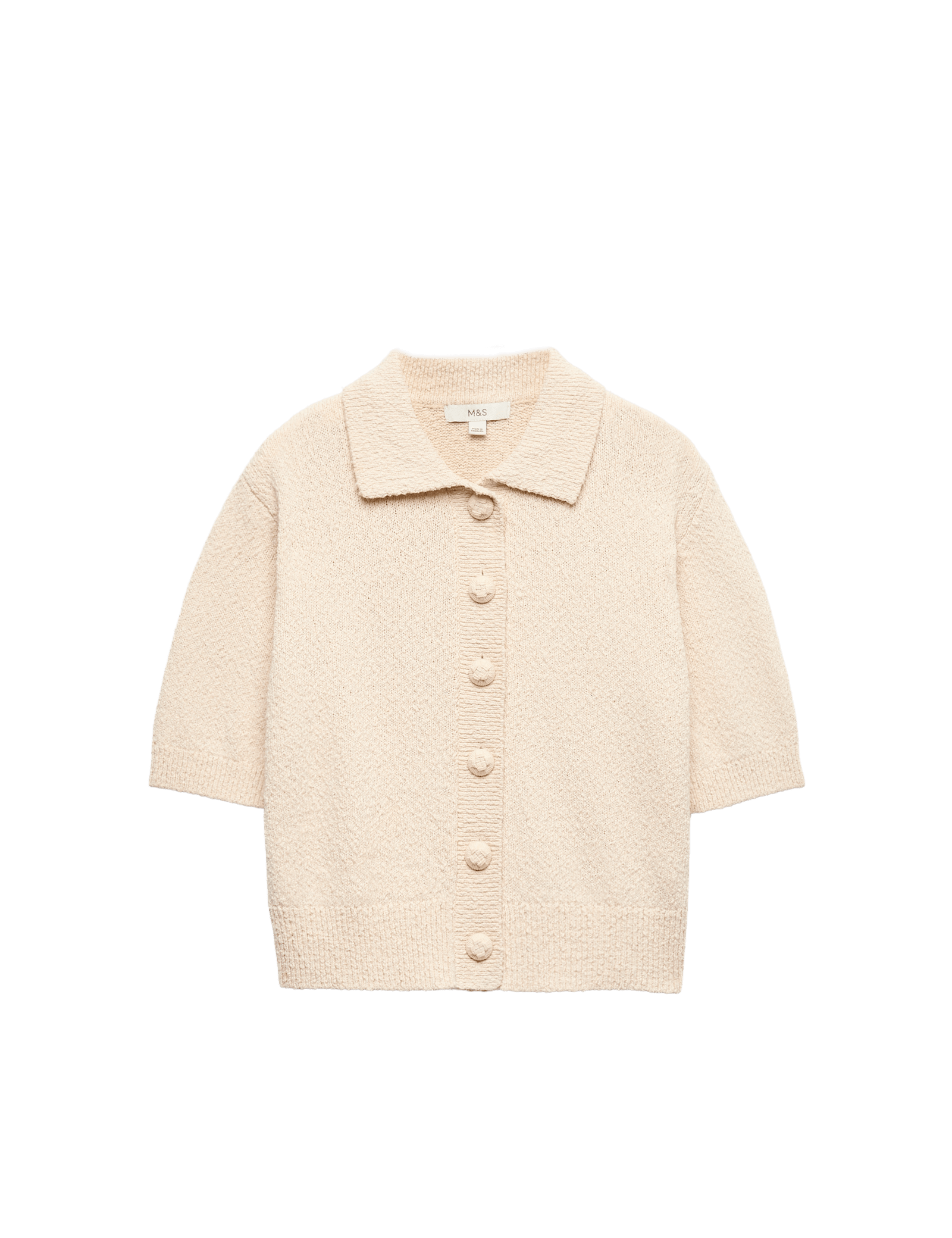 Cotton Rich Textured Cropped Cardigan - image 5