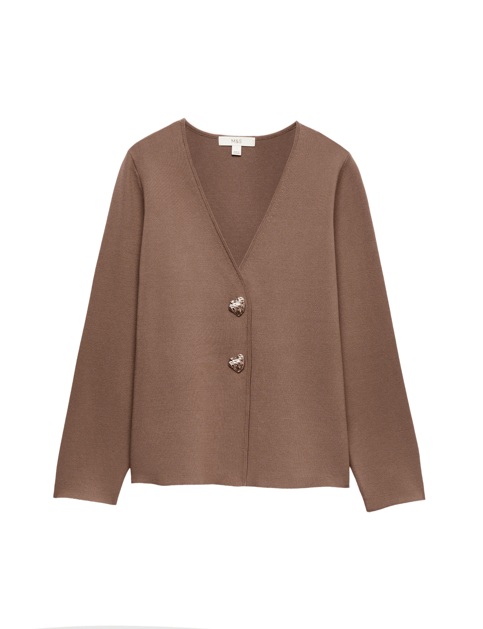 V-Neck Slim Fit Button Front Knitted Jacket - image 5