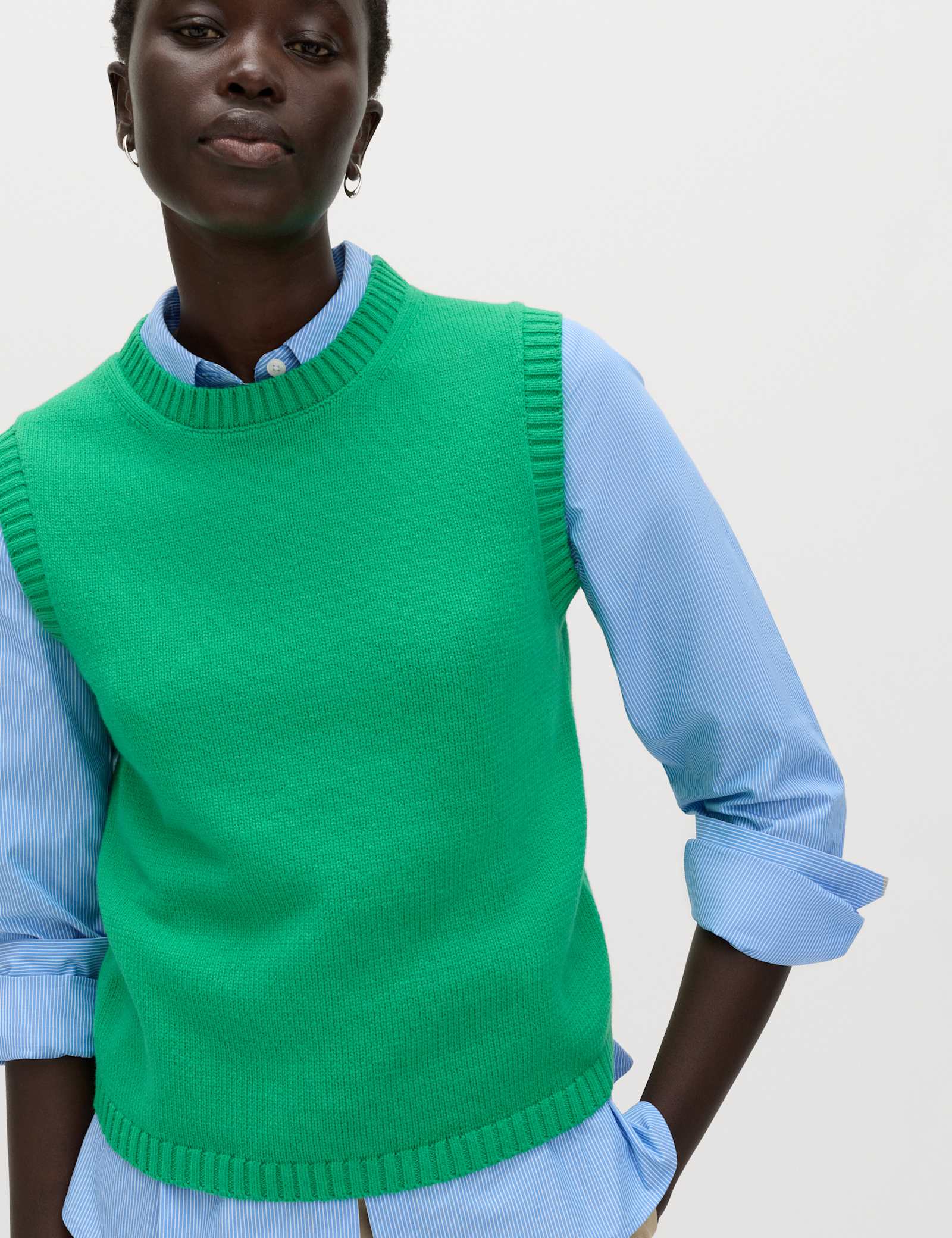 Cotton Rich Slim Fit Knitted Vest - image 4