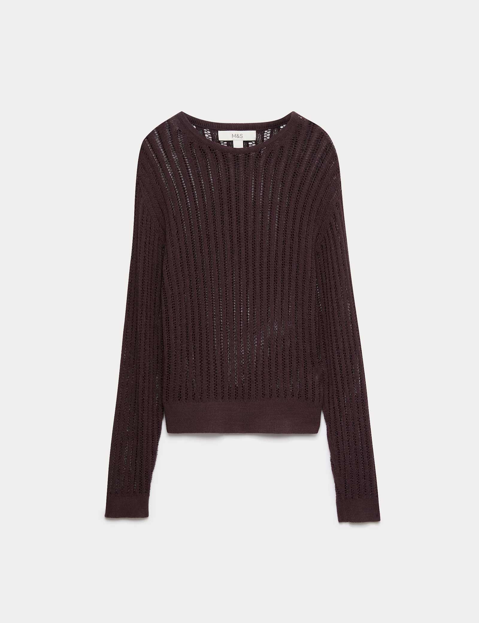 Cotton Rich Textured Crew Neck Jumper - image 2