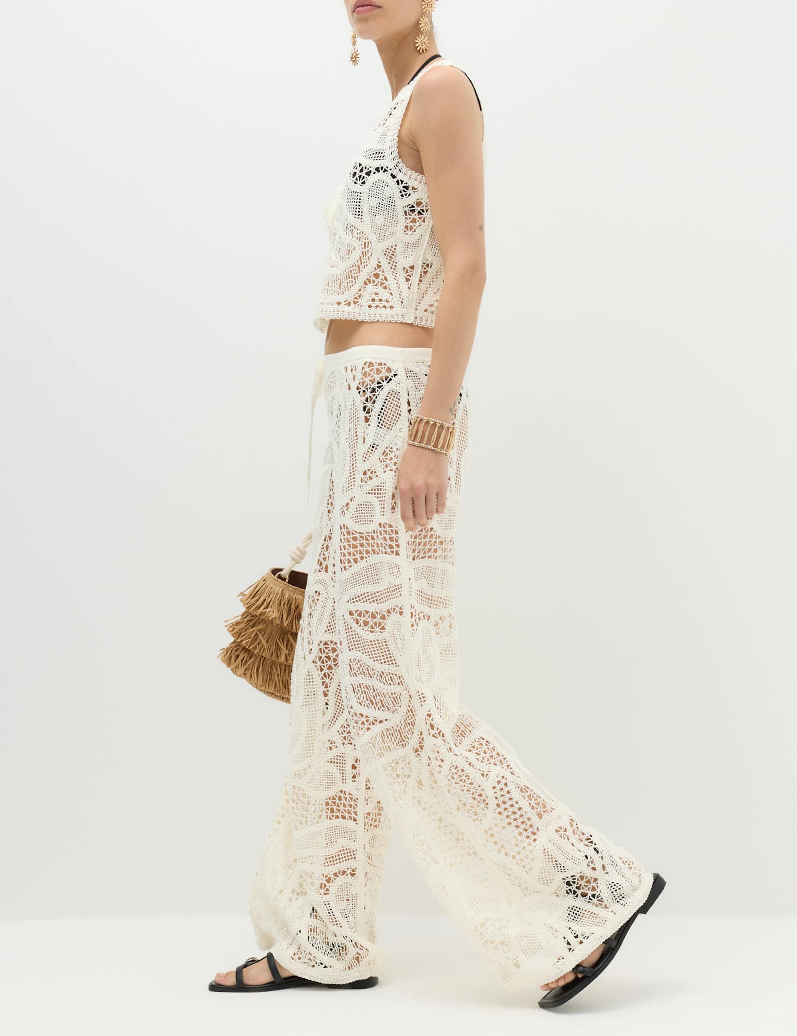 Crochet Style Knitted Trousers - image 4