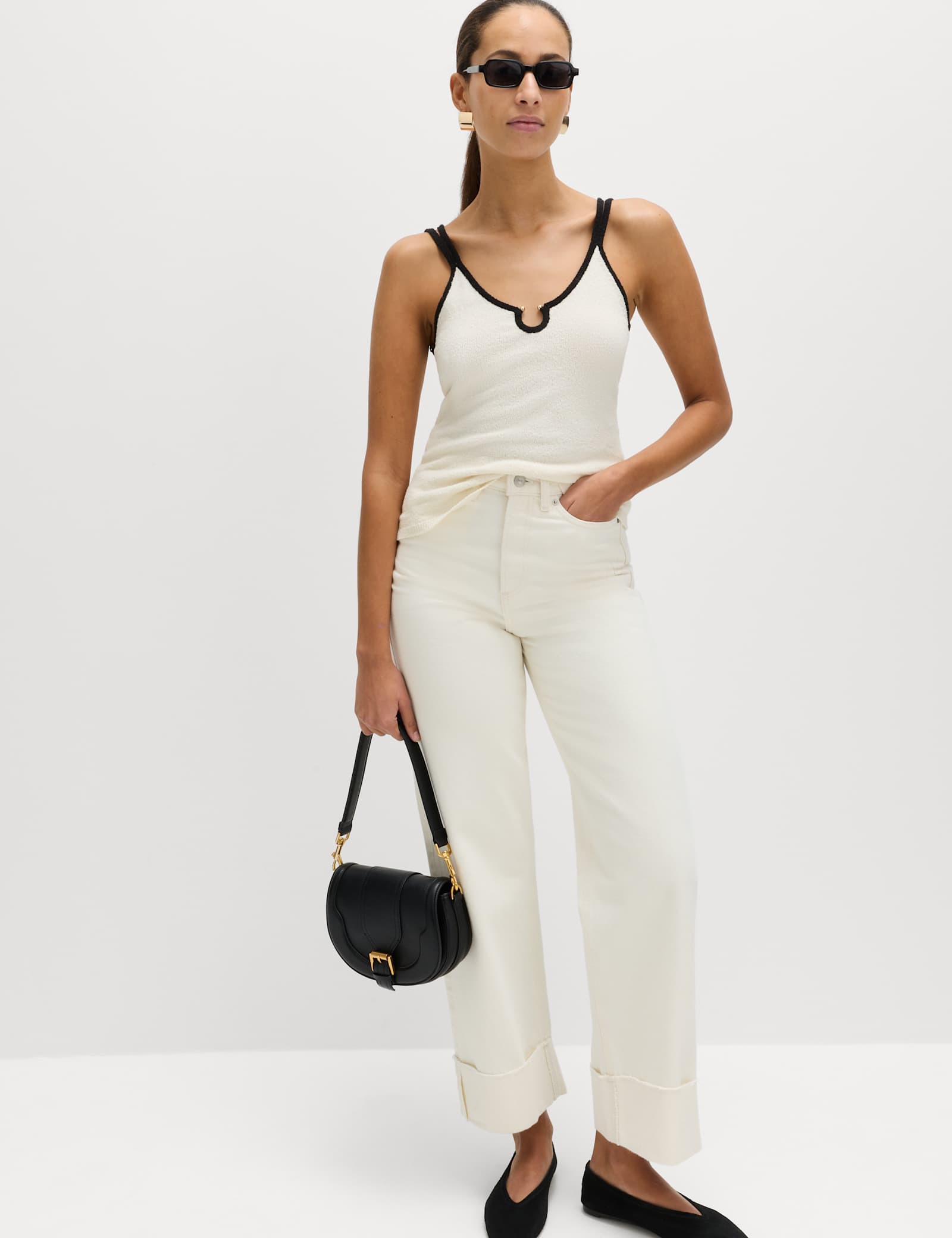 Cotton Rich Keyhole Detail Knitted Vest - image 3