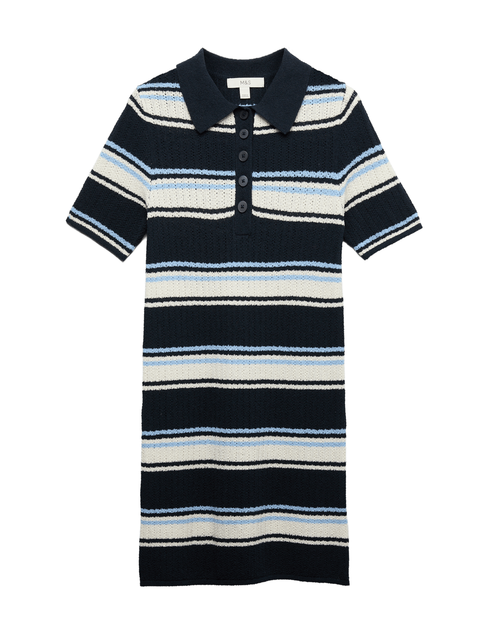 Cotton Rich Striped Knitted Mini Dress - image 3