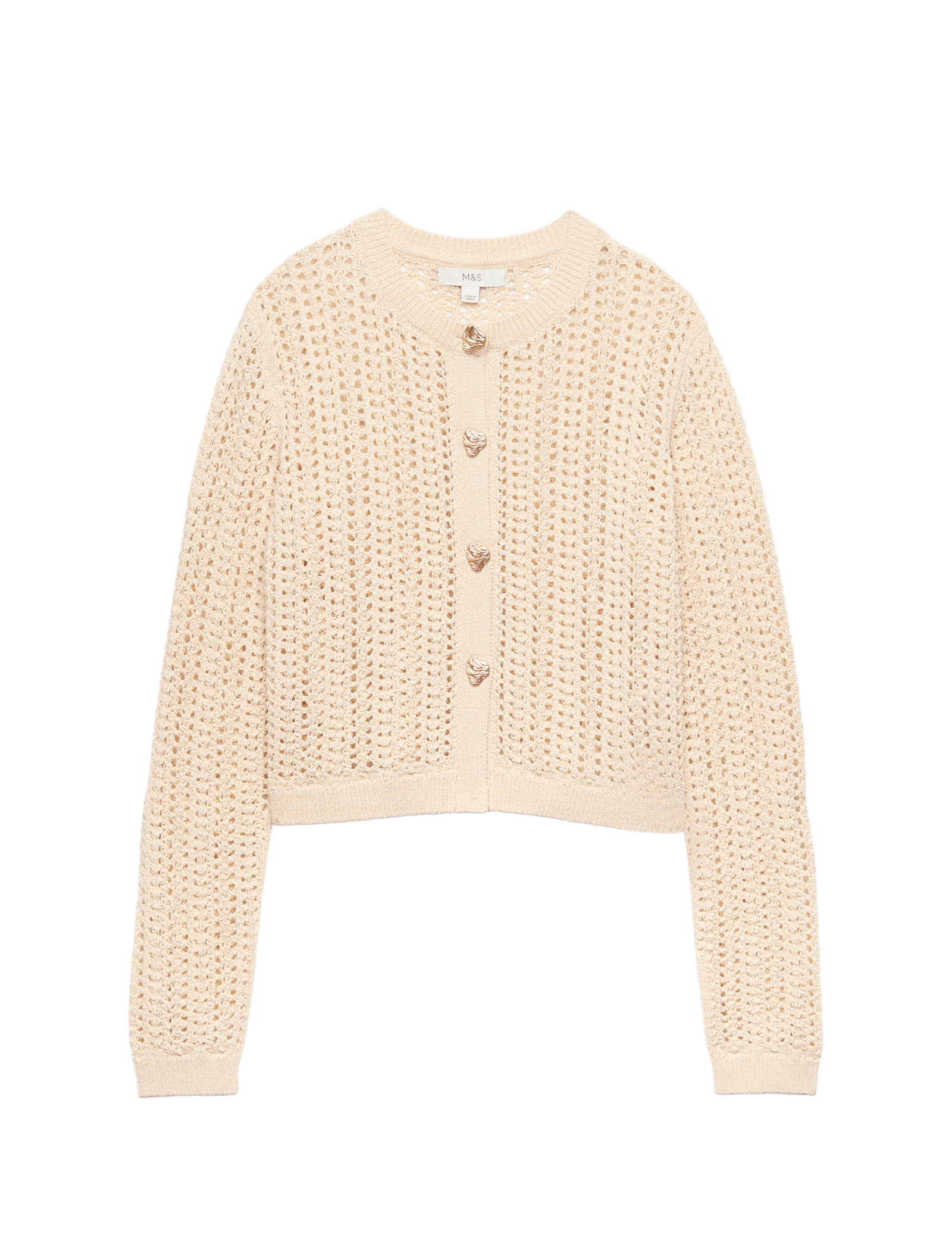 Cotton Blend Textured Slim Fit Cardigan - image 5