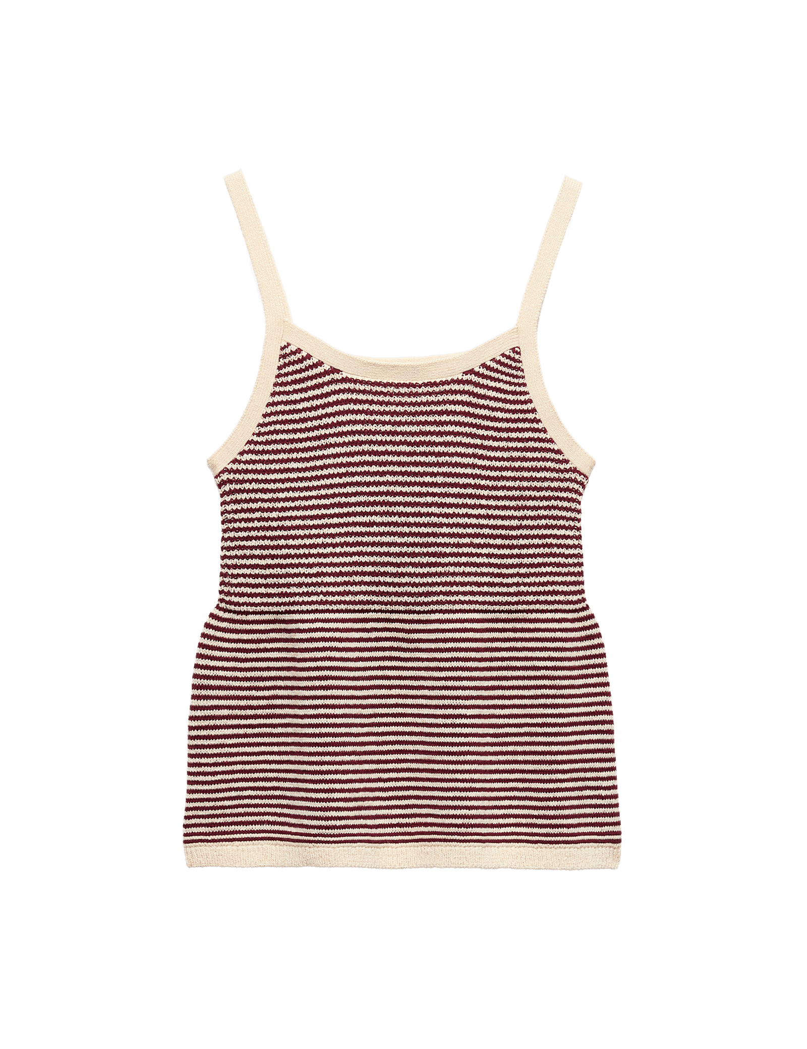 Cotton Blend Striped Square Neck Knitted Vest - image 5