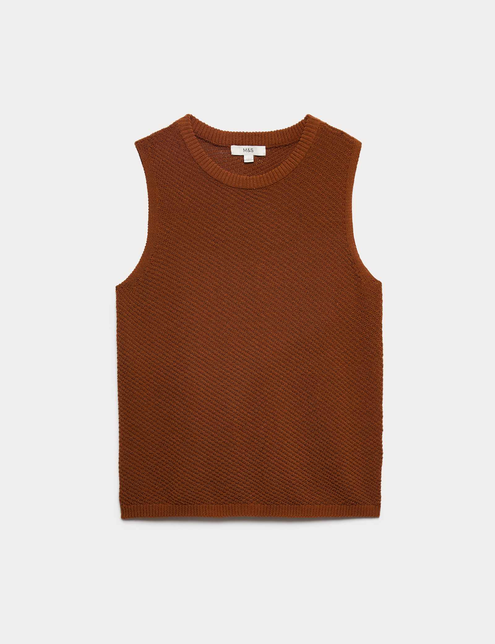 Cotton Rich Slim Fit Knitted Top - image 1