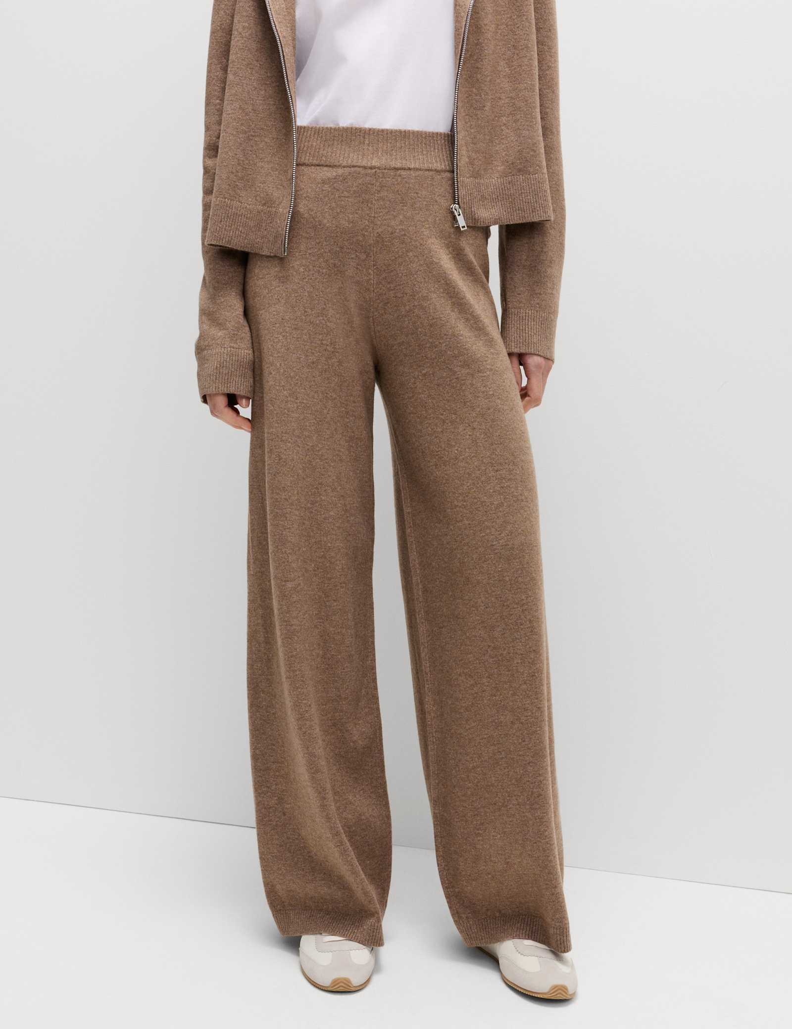 Air-Yarn Wide Leg Knitted Trousers - image 5