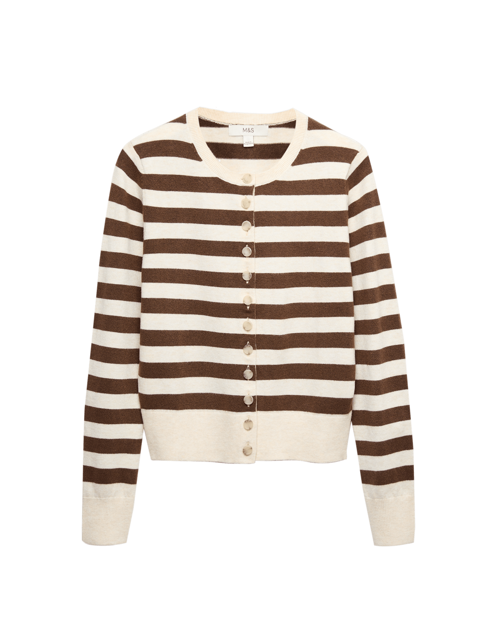 Air-Yarn Striped Cropped Cardigan - image 3