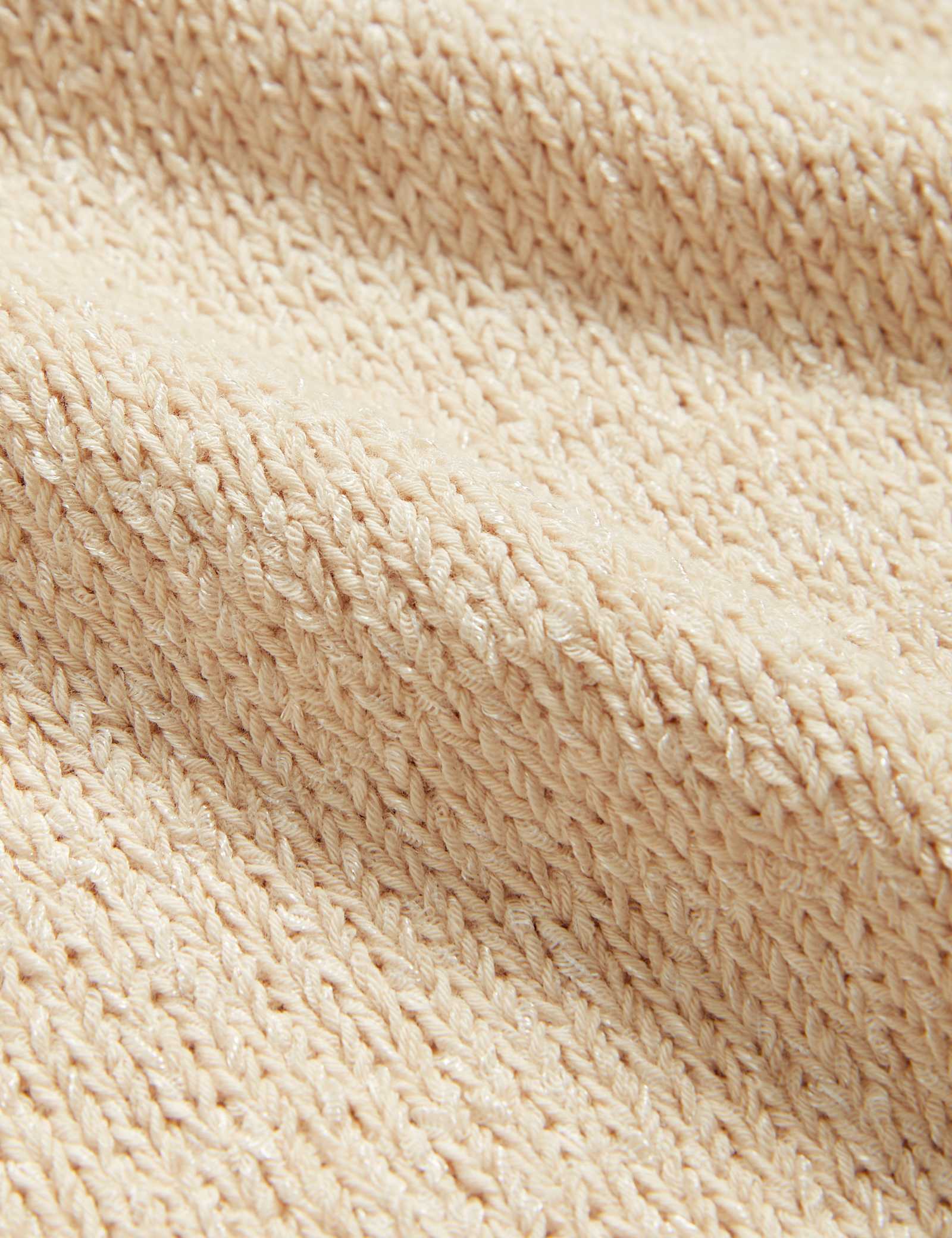 Cotton Blend Textured V-Neck Knitted Vest - image 4