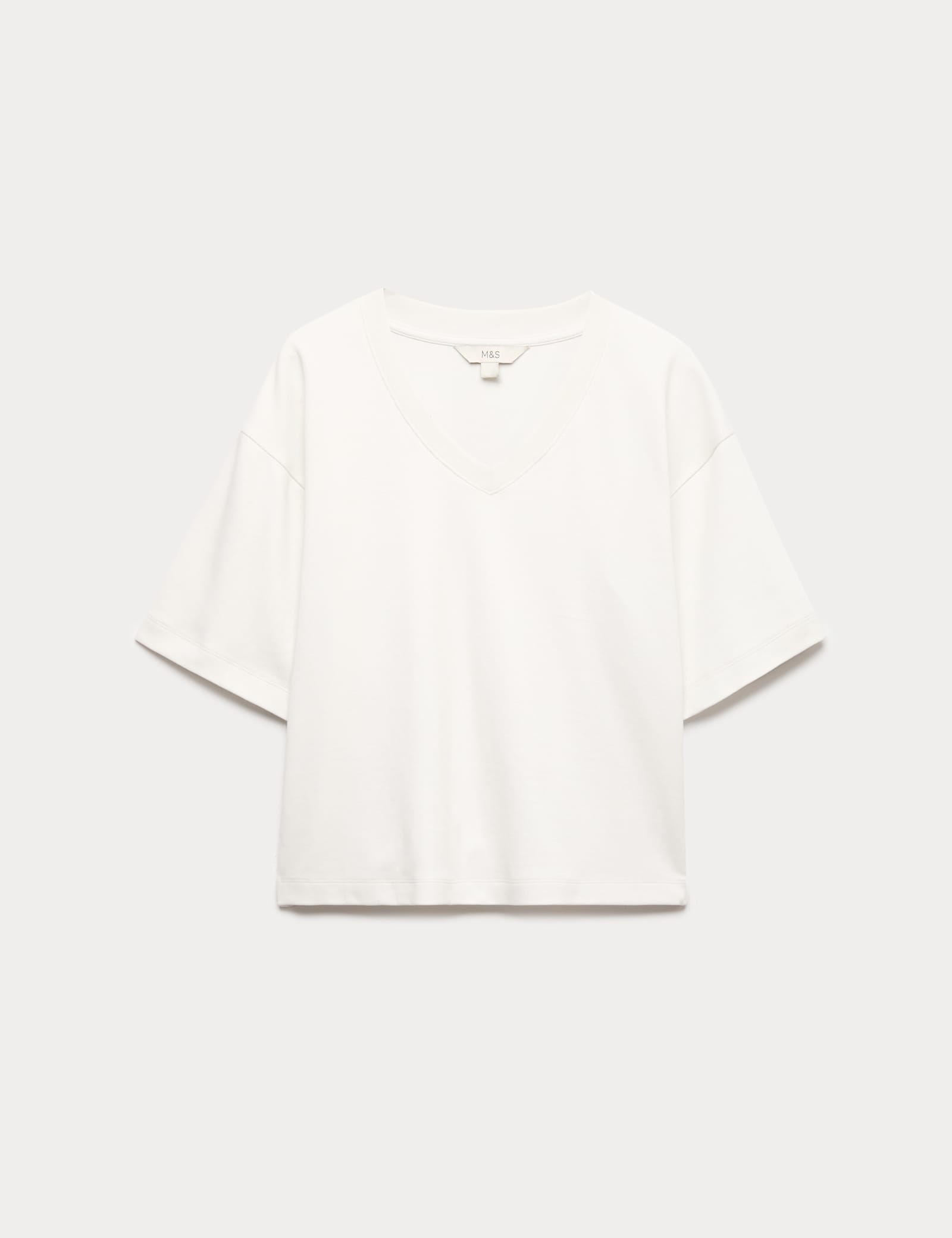 Pure Cotton Heavyweight V-Neck T-Shirt - image 2