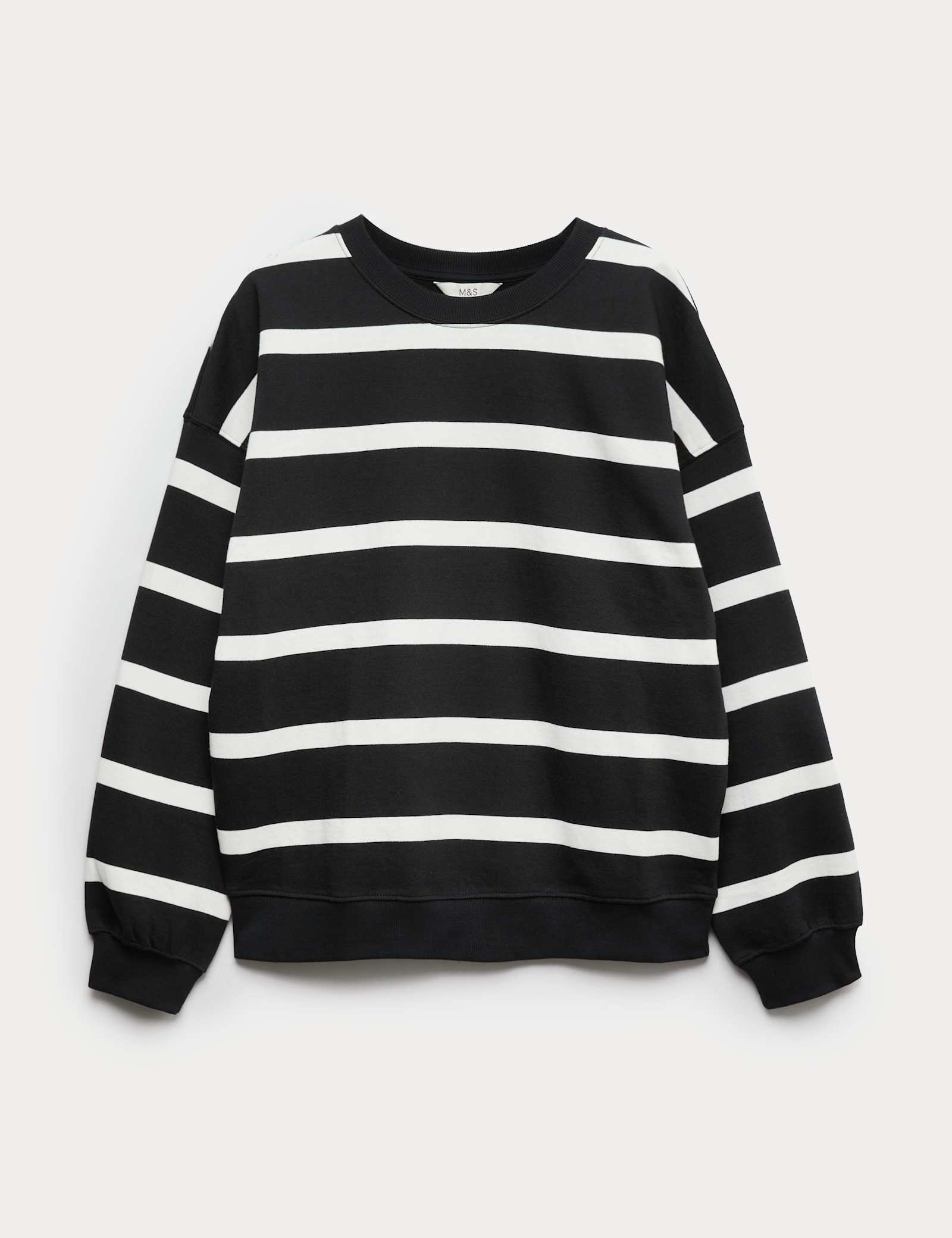 Cotton Rich Striped Long Sleeve Sweatshirt - image 1