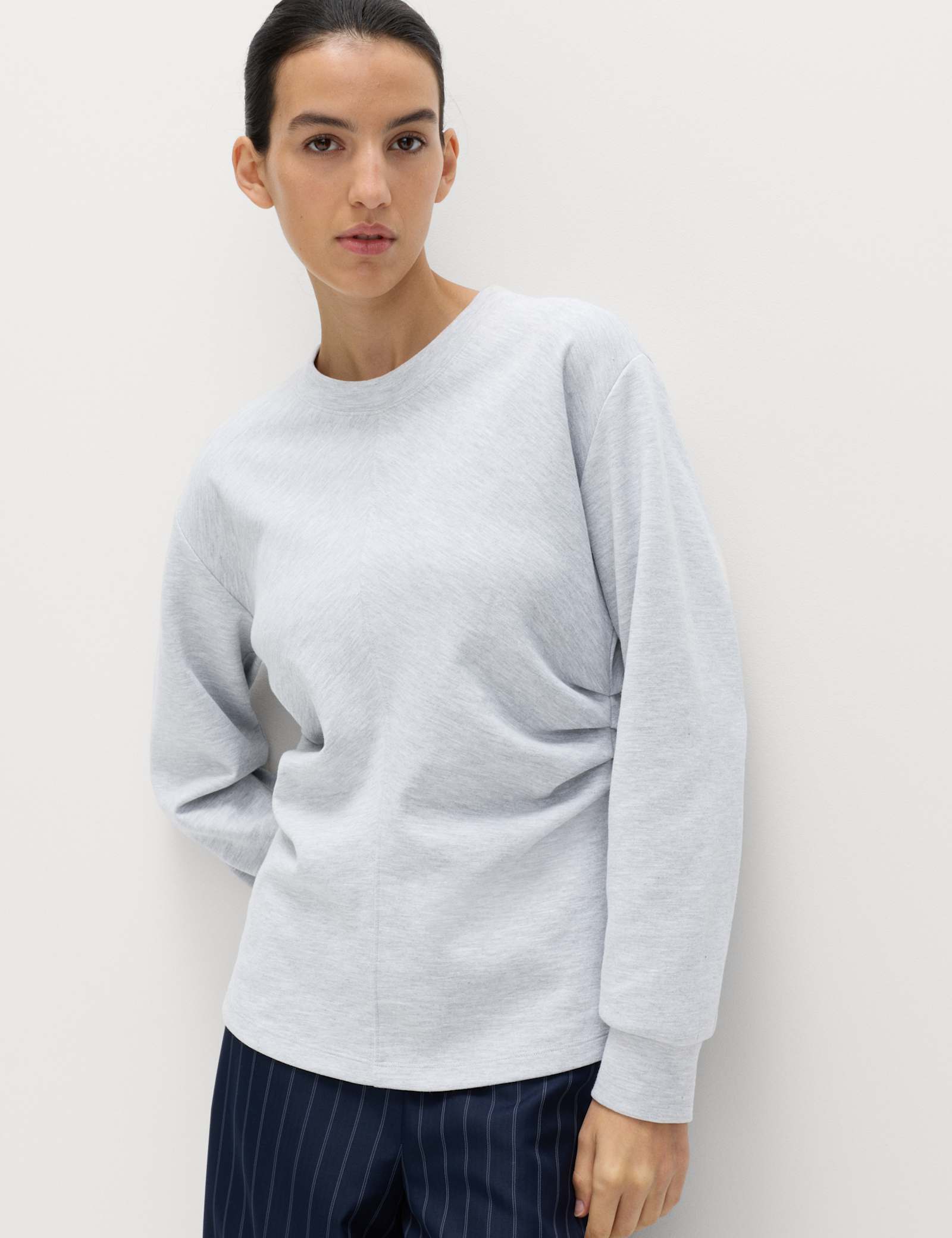 Cotton Blend Waisted Sweatshirt - image 3