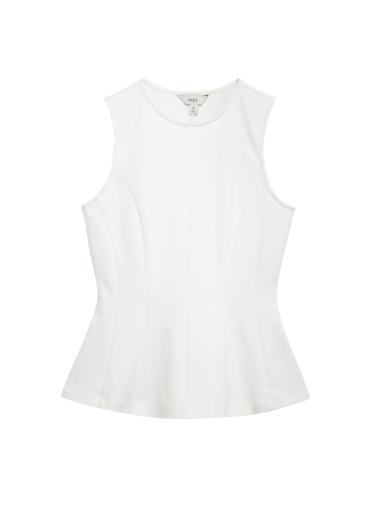 Fitted Sleeveless Peplum Top - image 5
