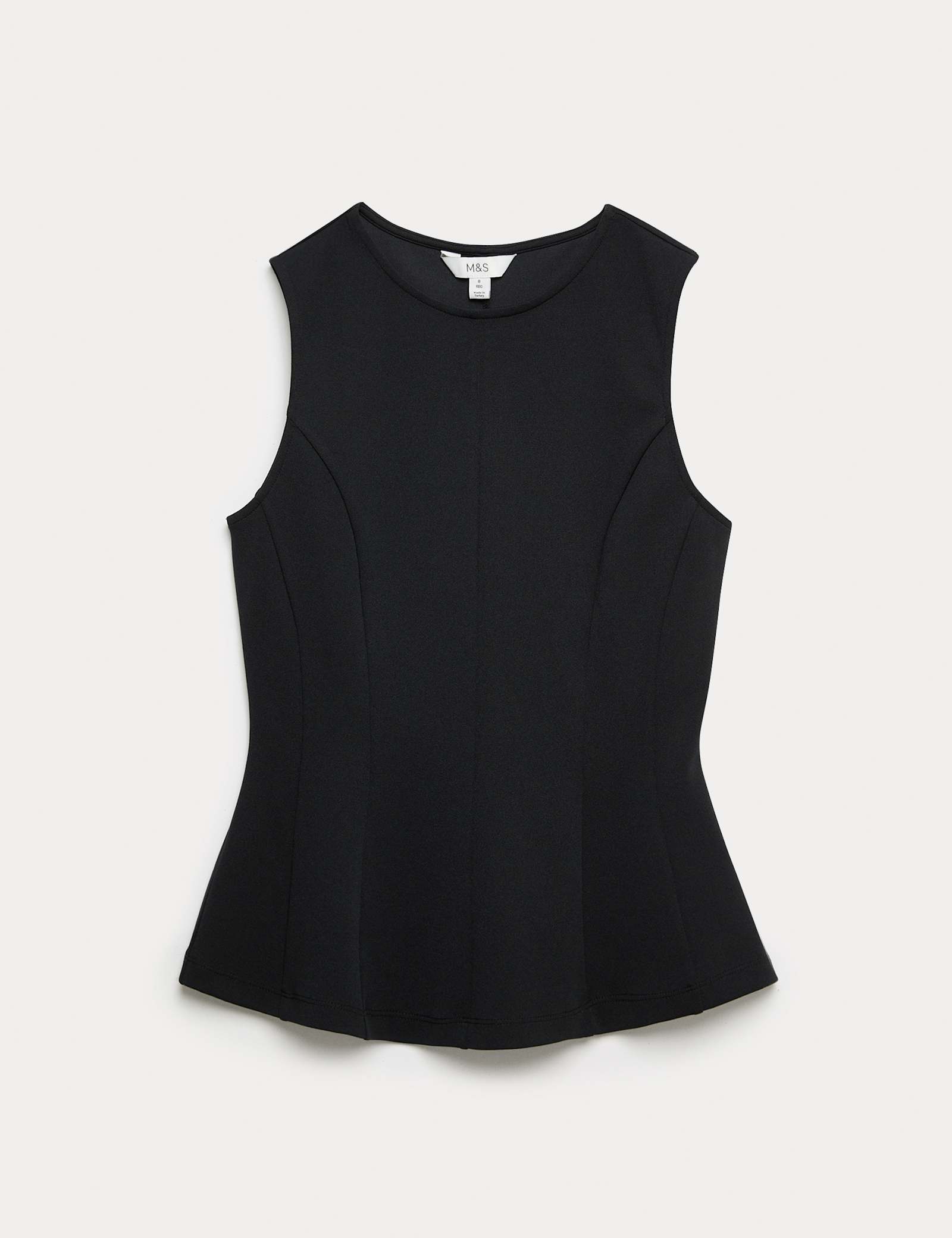Fitted Sleeveless Peplum Top - image 1