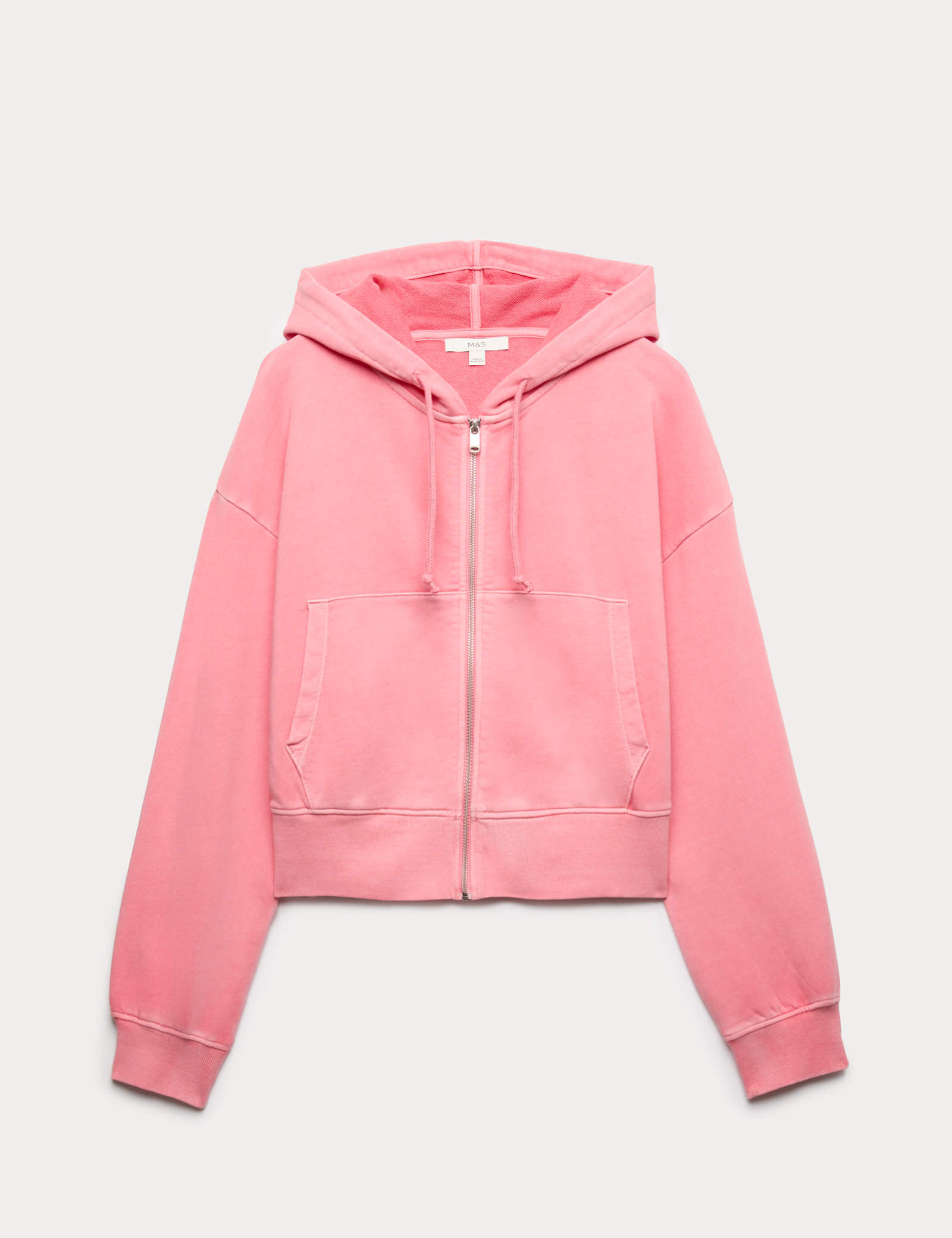 Pure Cotton Garment Dye Zip Up Hoodie - image 1