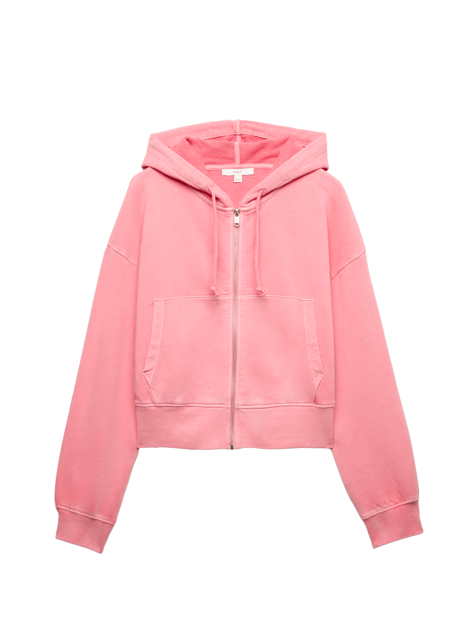 Pure Cotton Garment Dye Zip Up Hoodie - image 5