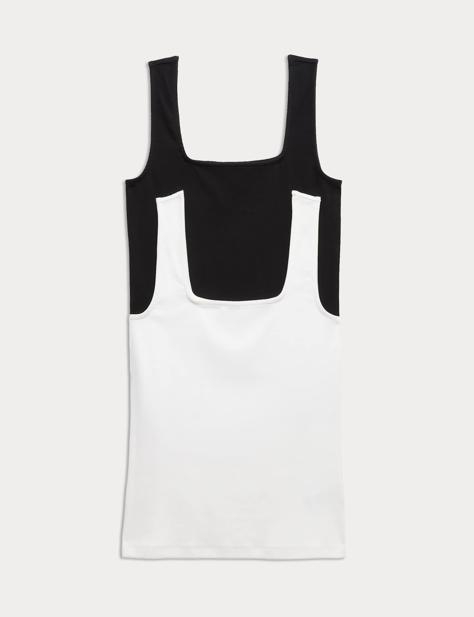2 Pack Cotton Rich Square Neck Vests - image 2