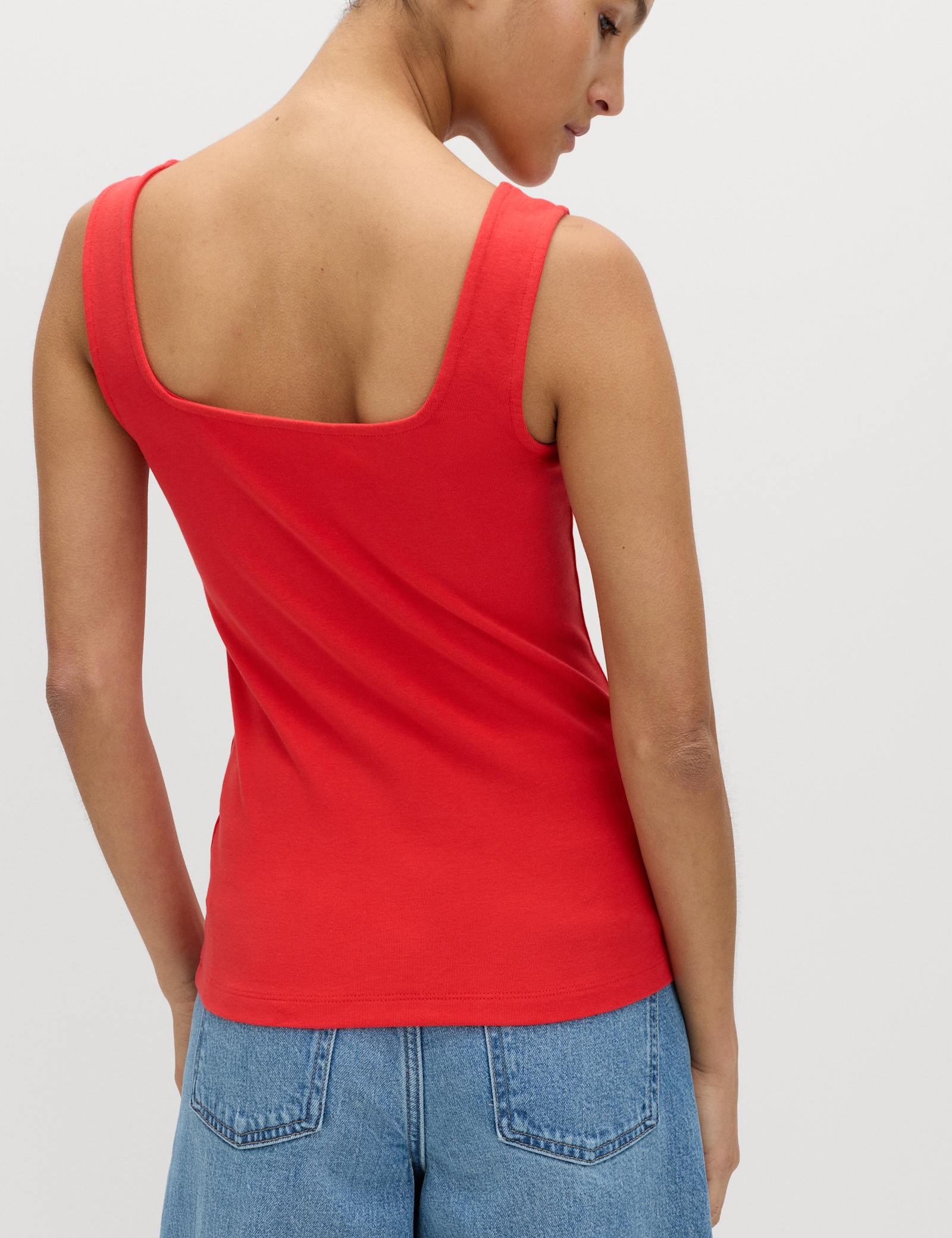 3 Pack Cotton Rich Square Neck Vest Tops - image 5