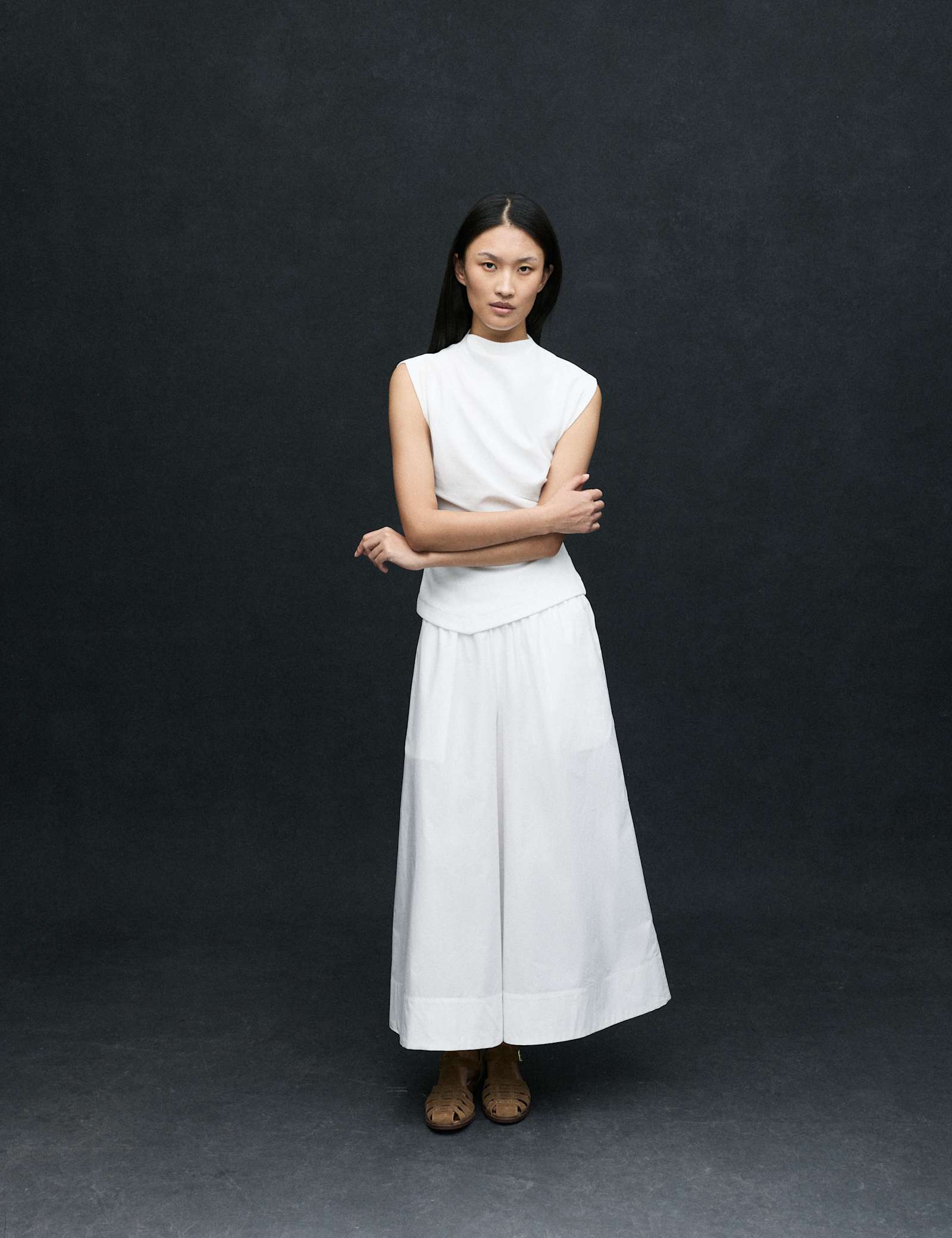 Cotton Rich Ribbed Drape Top - image 5