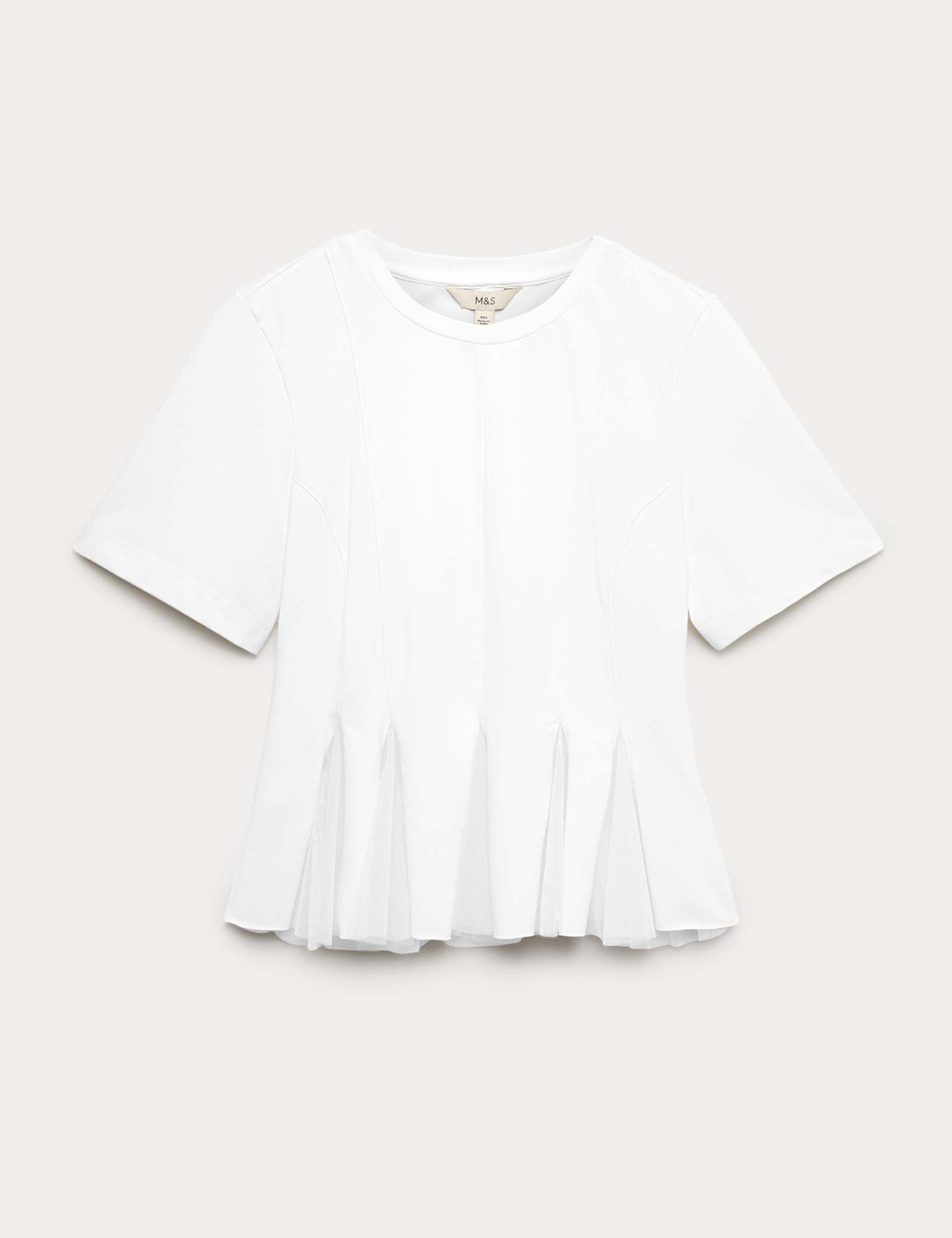 Cotton Rich Crew Neck Top - image 1