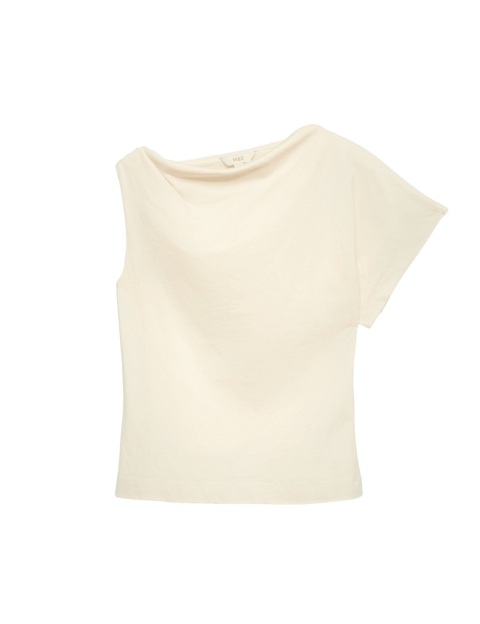 Pure Cotton One Shoulder Drape Top - image 3