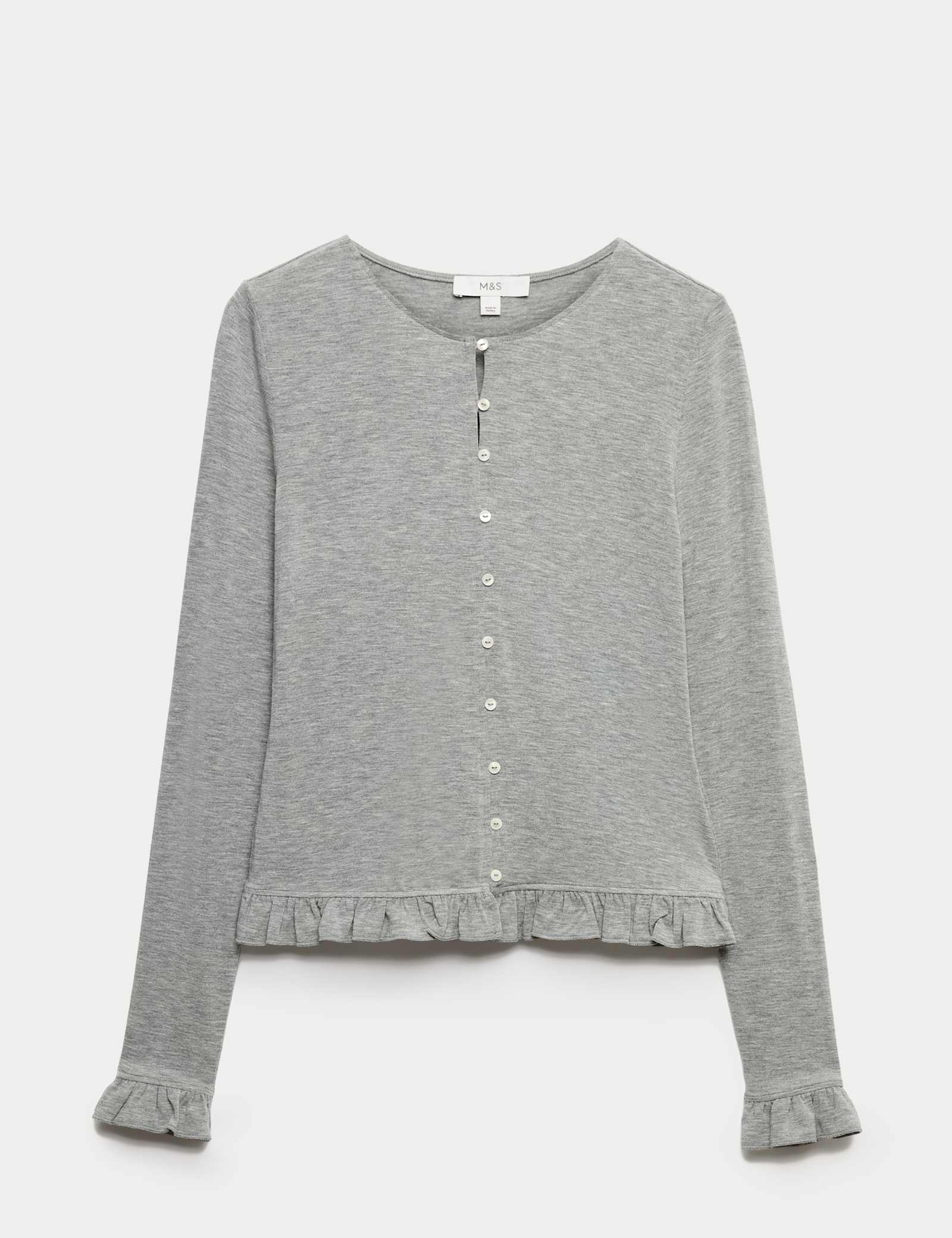 Ruffle Button Through Top - image 2