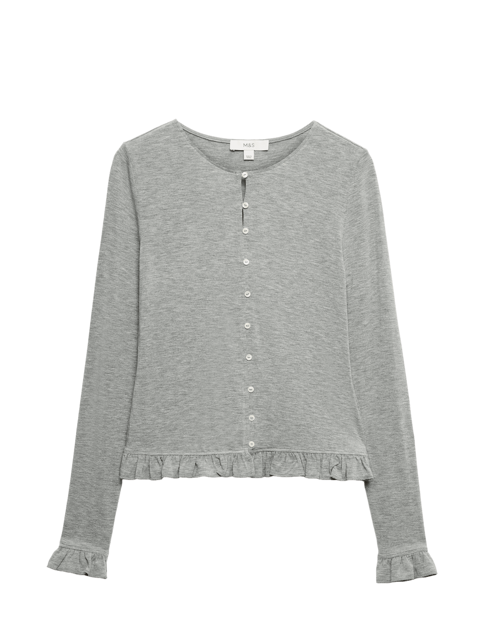 Ruffle Button Through Top - image 5