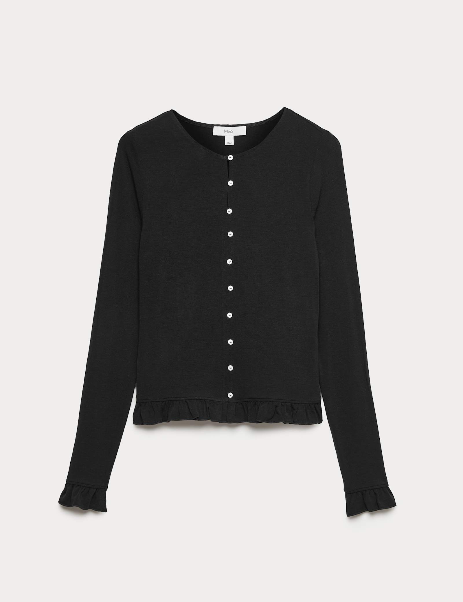 Ruffle Button Through Top - image 1