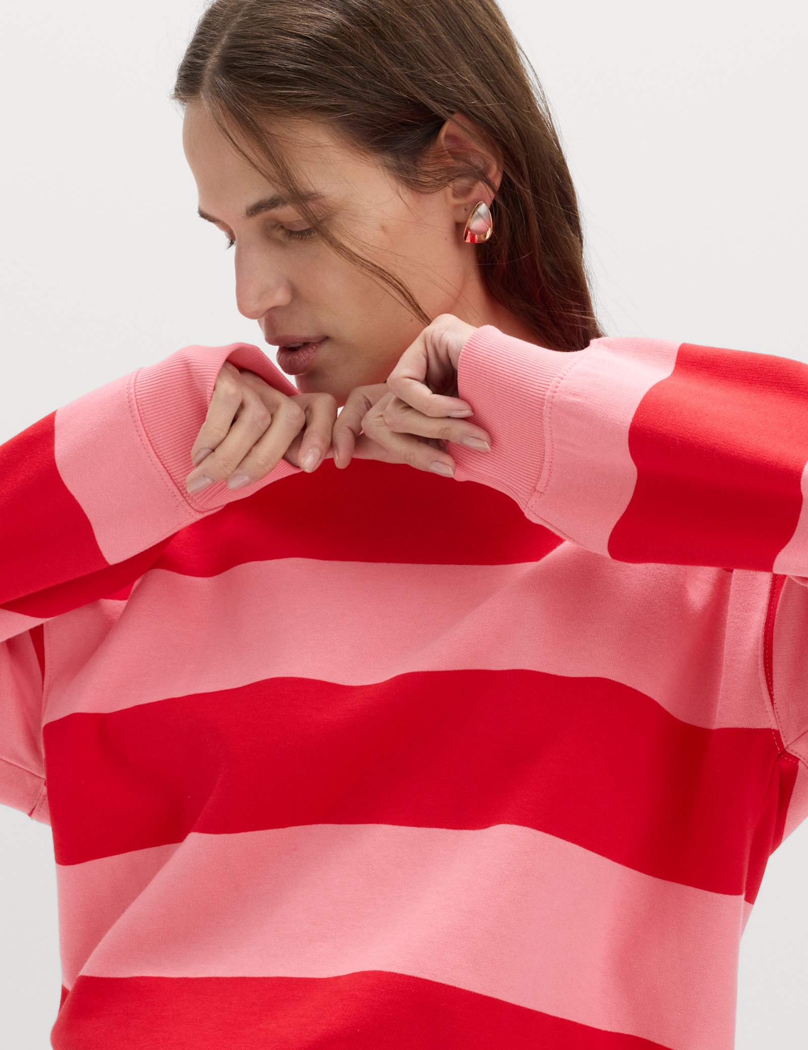 Cotton Rich Striped Sweatshirt - image 5