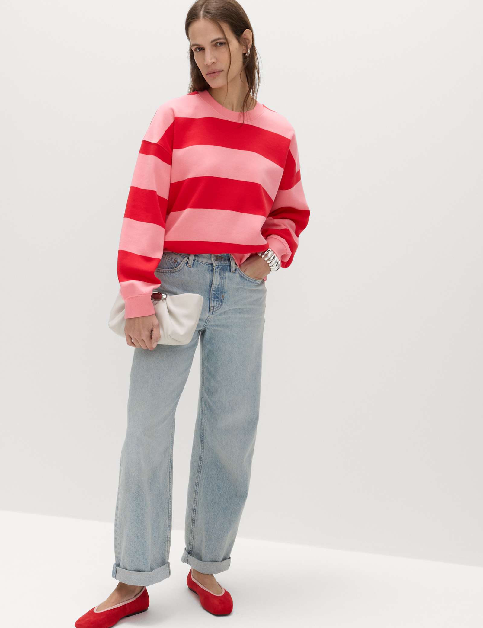 Cotton Rich Striped Sweatshirt - image 4