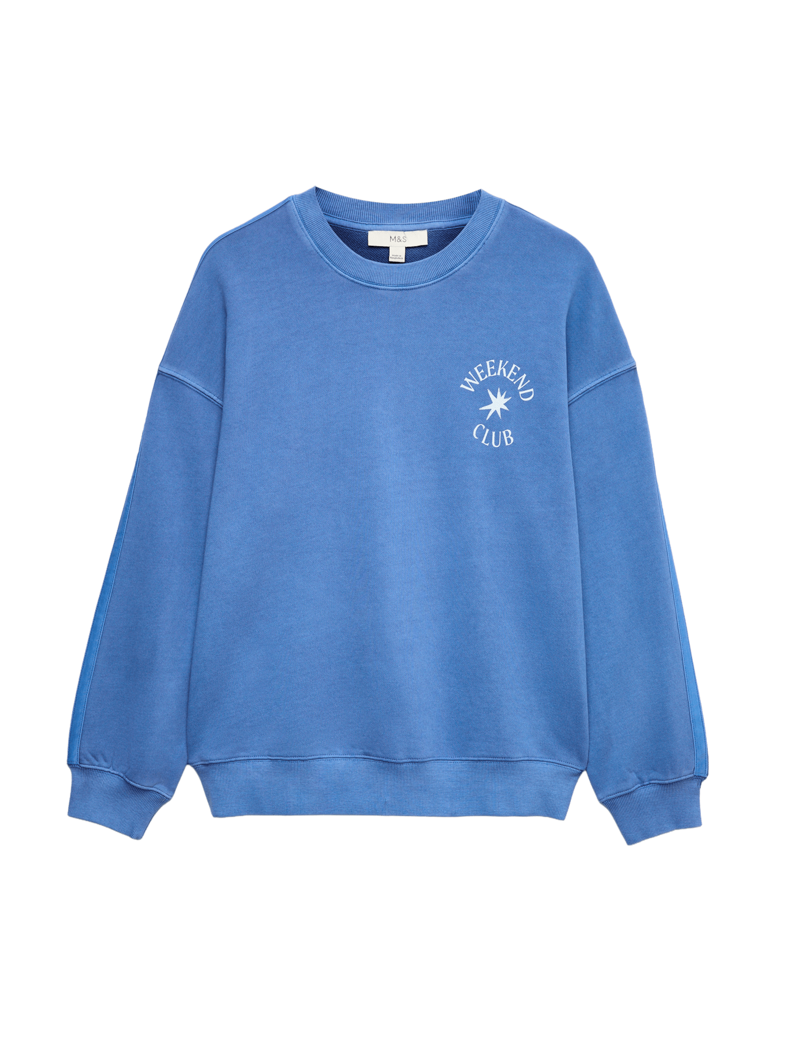 Pure Cotton Slogan Side Striped Sweatshirt - image 5