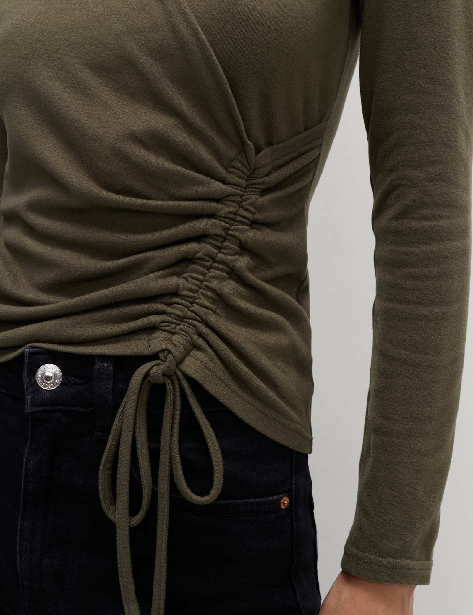 Cosy Ruched Front Top with Stretch - image 4