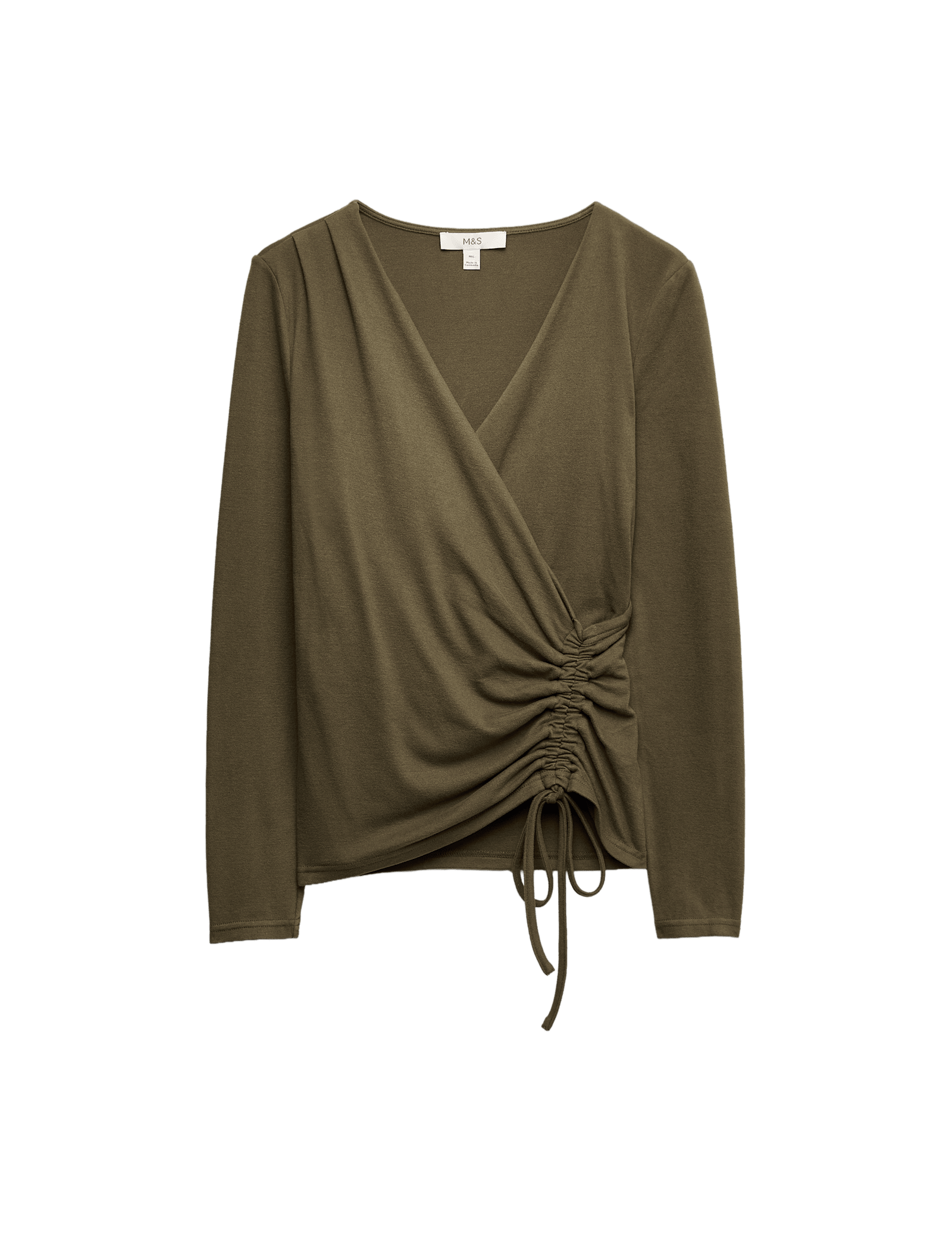 Cosy Ruched Front Top with Stretch - image 3