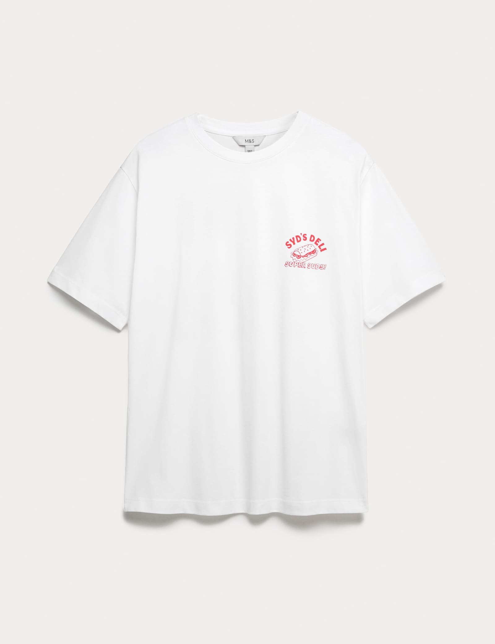 Pure Cotton Slogan Oversized T-Shirt - image 1