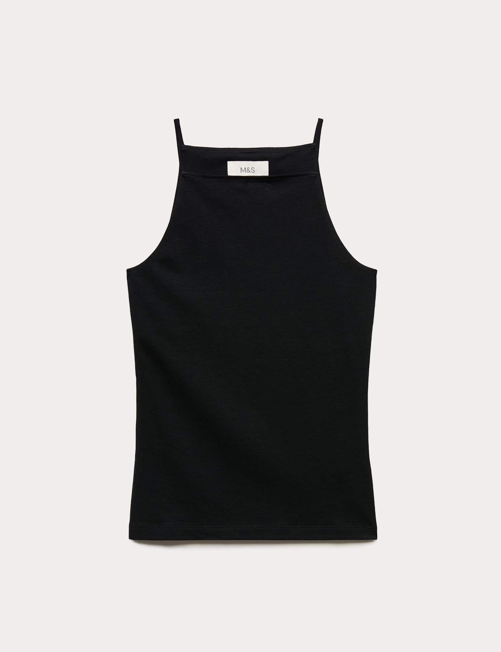 Cotton Rich Square Neck Spaghetti Strap Vest - image 2