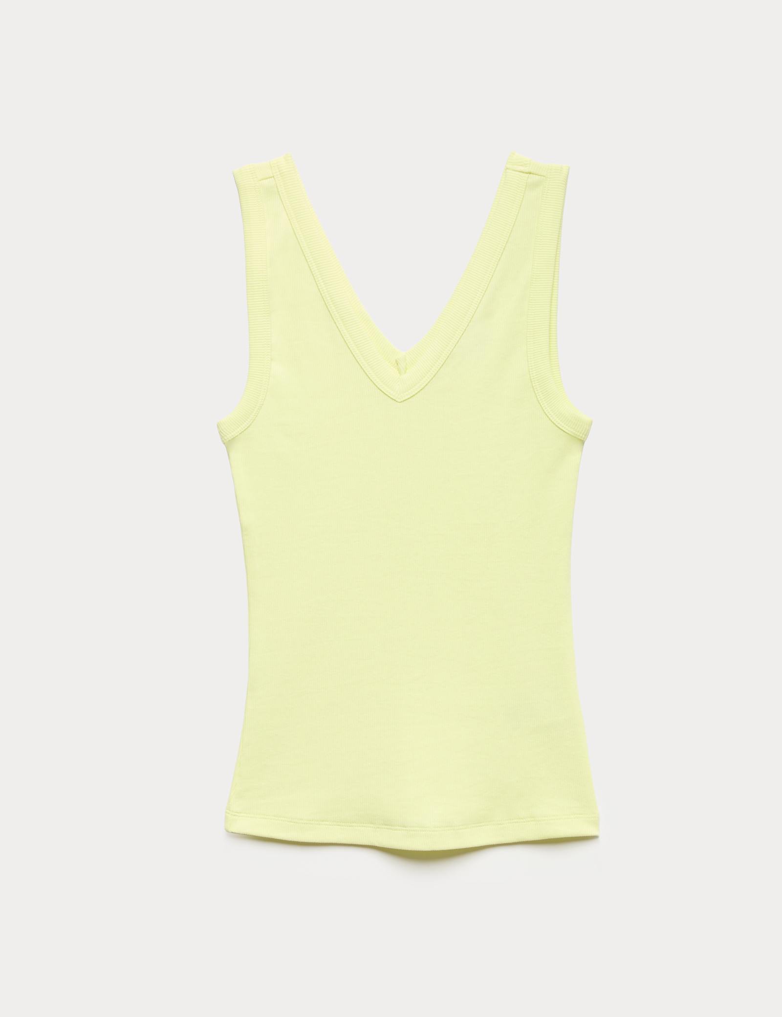 Cotton Rich Ribbed V-Neck Vest - image 4