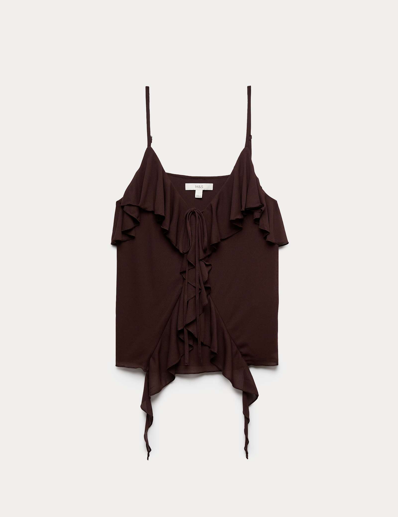 Ruffle Floaty Cami Top - image 1