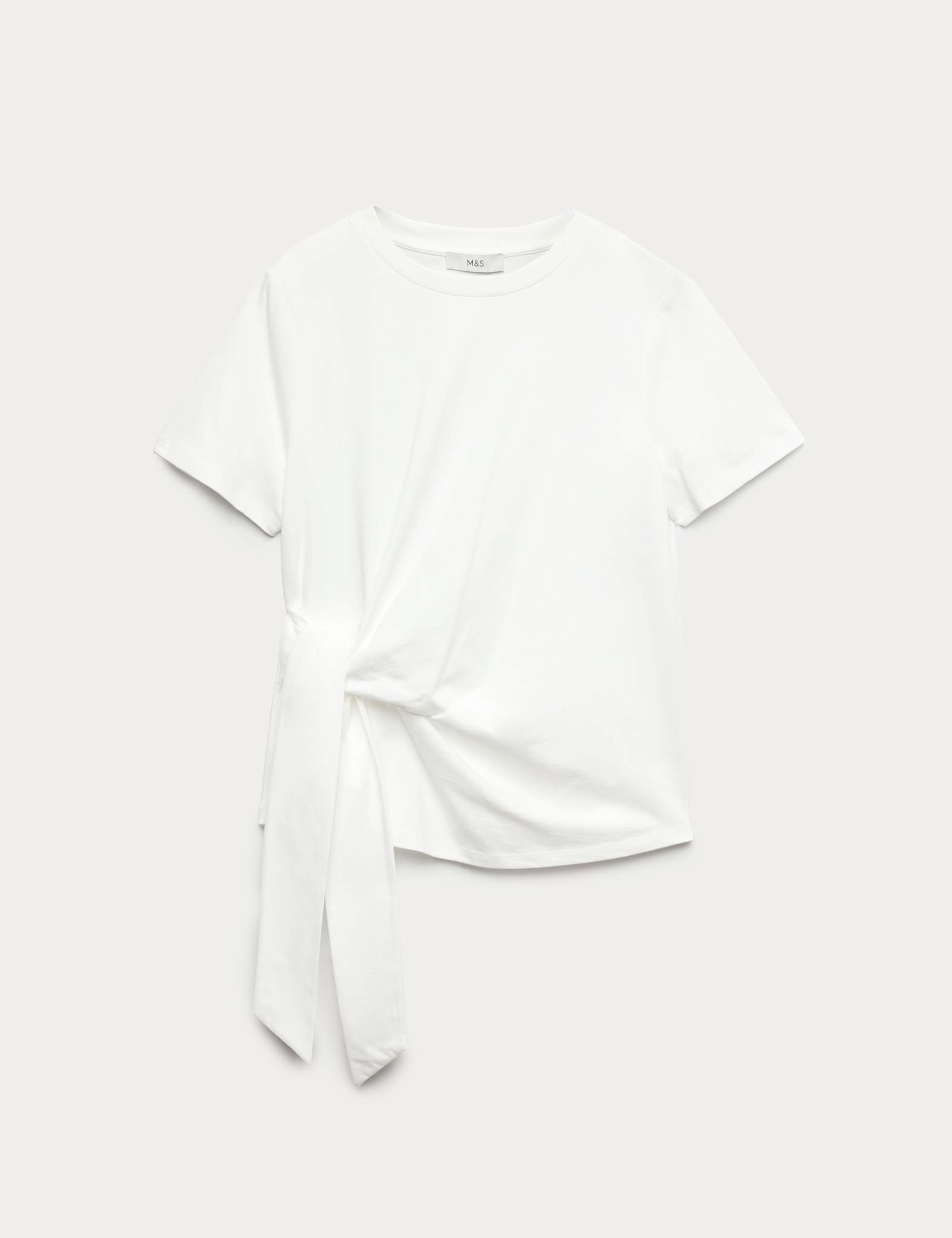 Pure Cotton Tie Waist T-Shirt - image 1