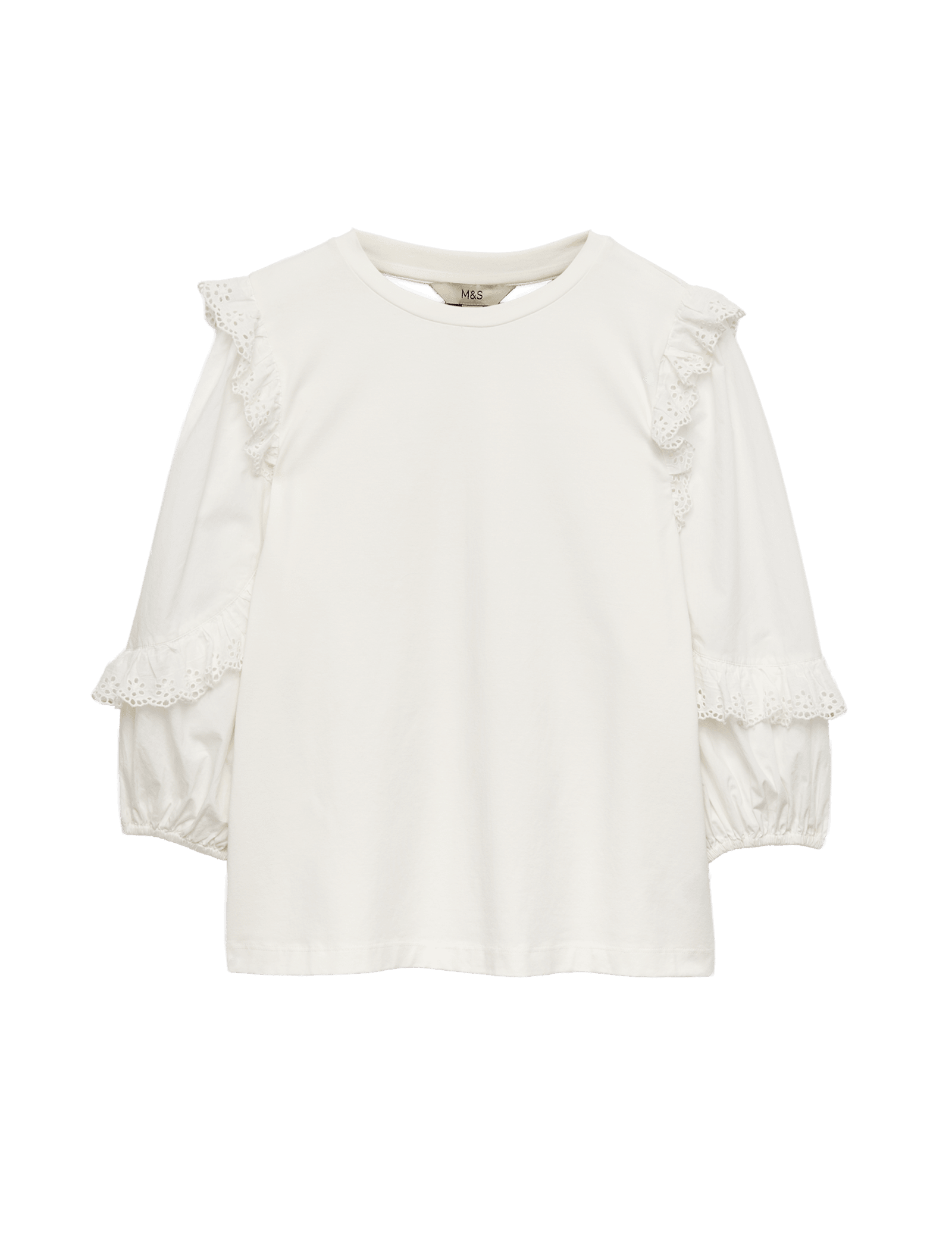 Cotton Rich Ruffle Sleeve Top - image 5