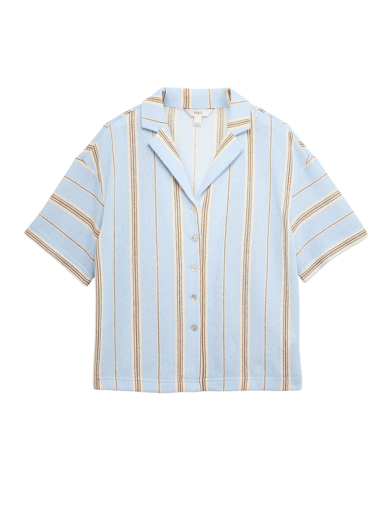 Striped Textured Resort Shirt - image 3