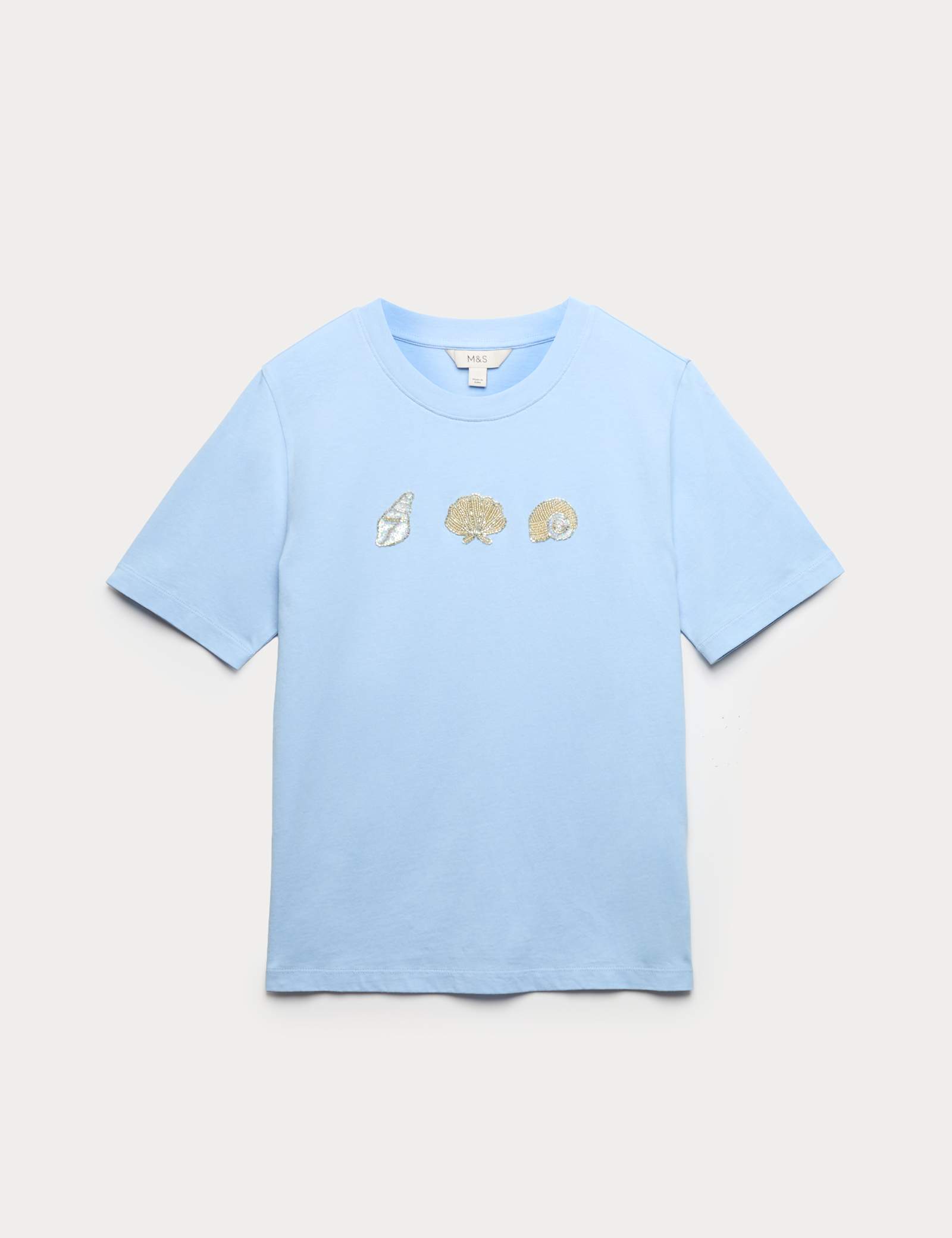 Pure Cotton Embellished T-Shirt - image 2